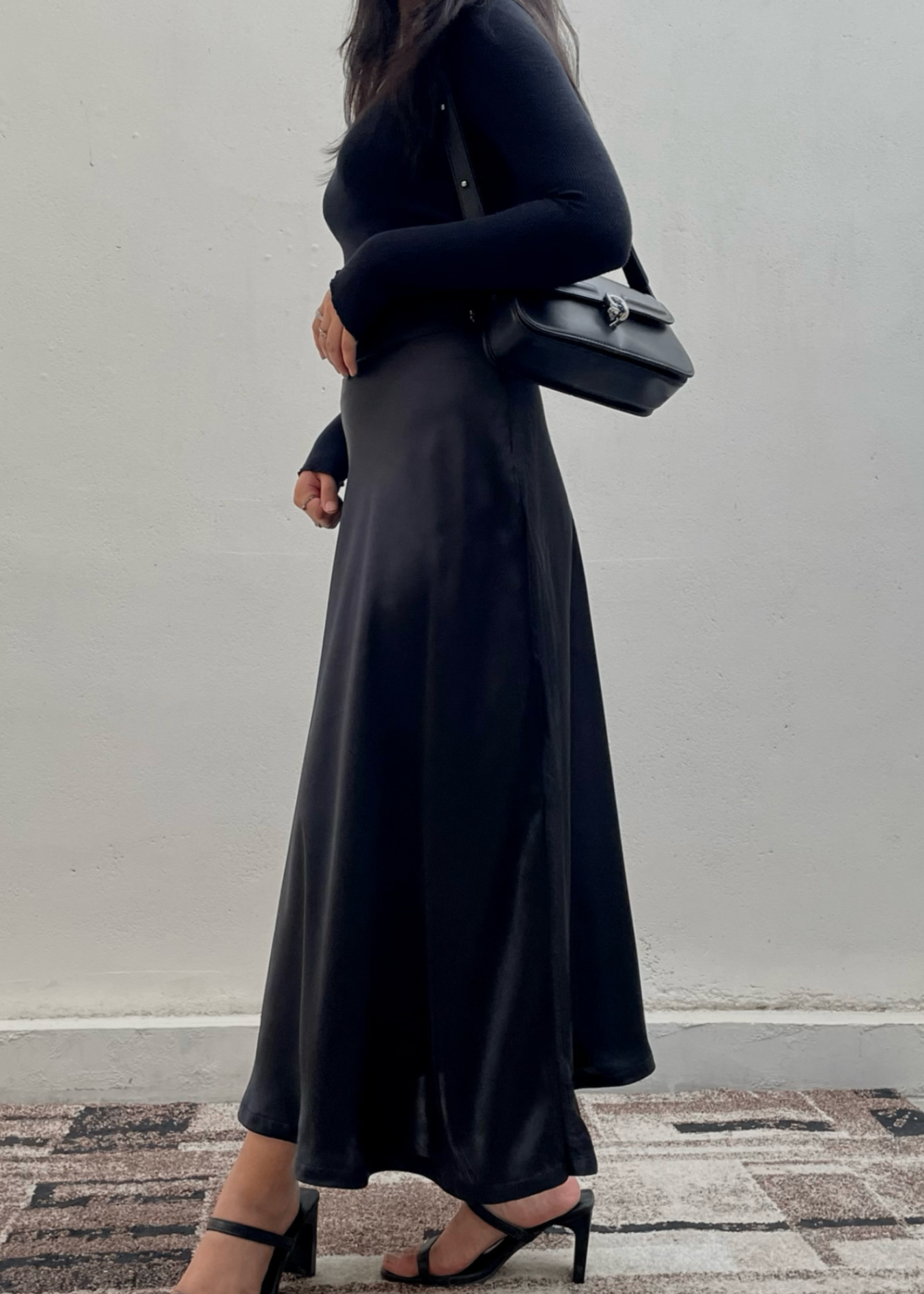 silk Skirt in Black