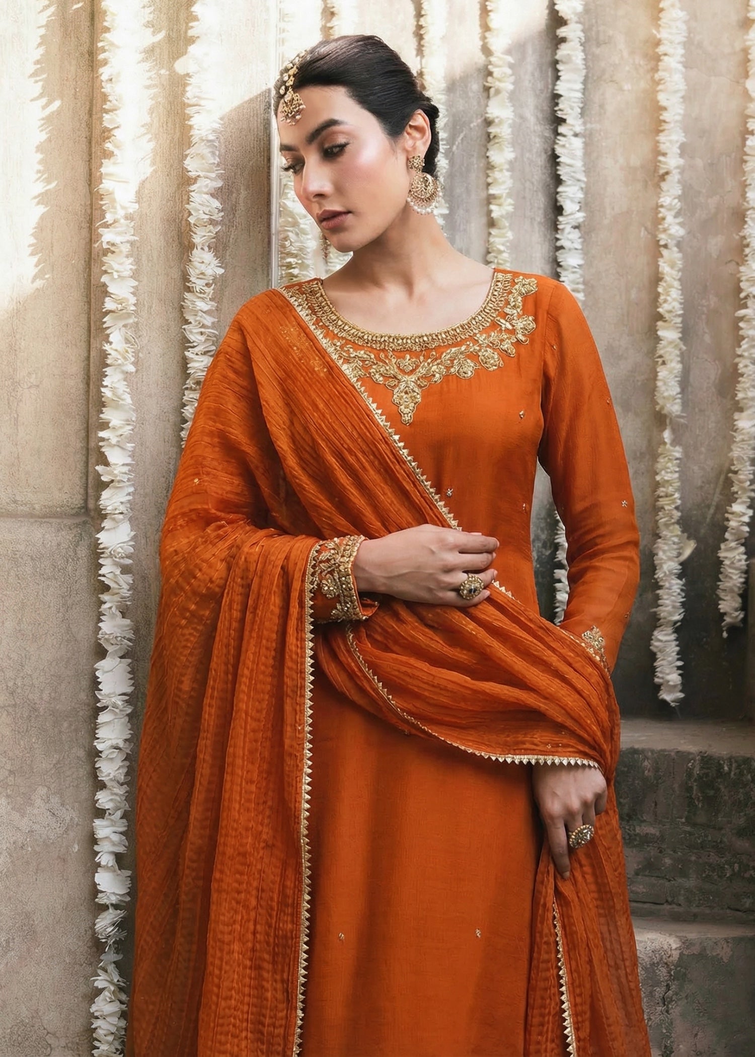 chiffon Sharara in Copper