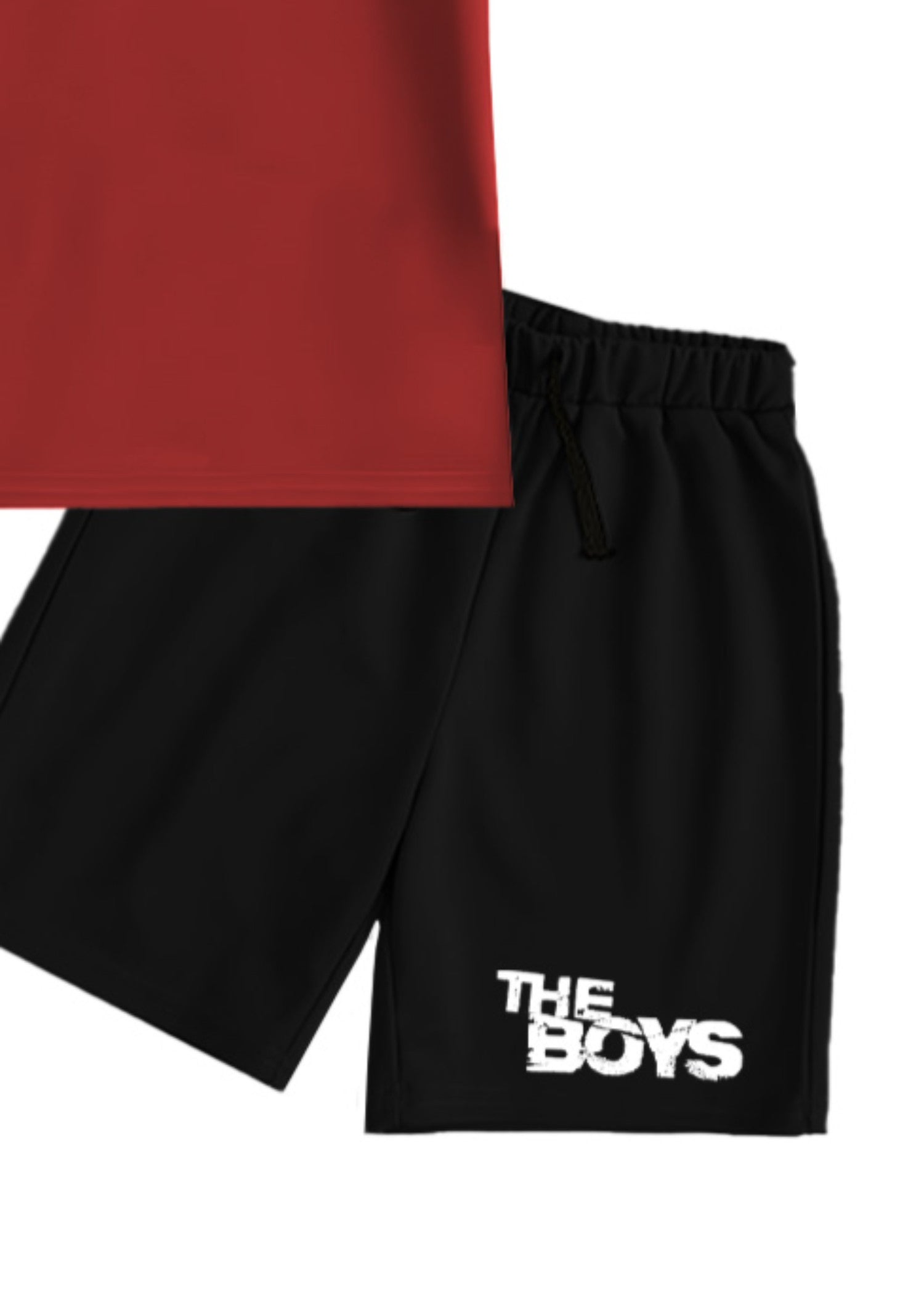 cotton jersey T Shirt in Red, black