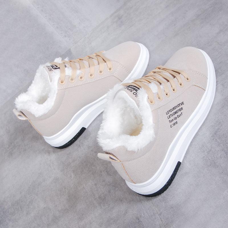 Thick-soled thermal snow boots