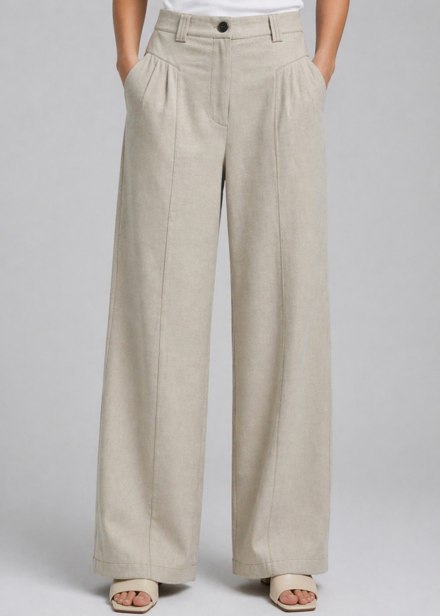 khaddar Pants in Beige