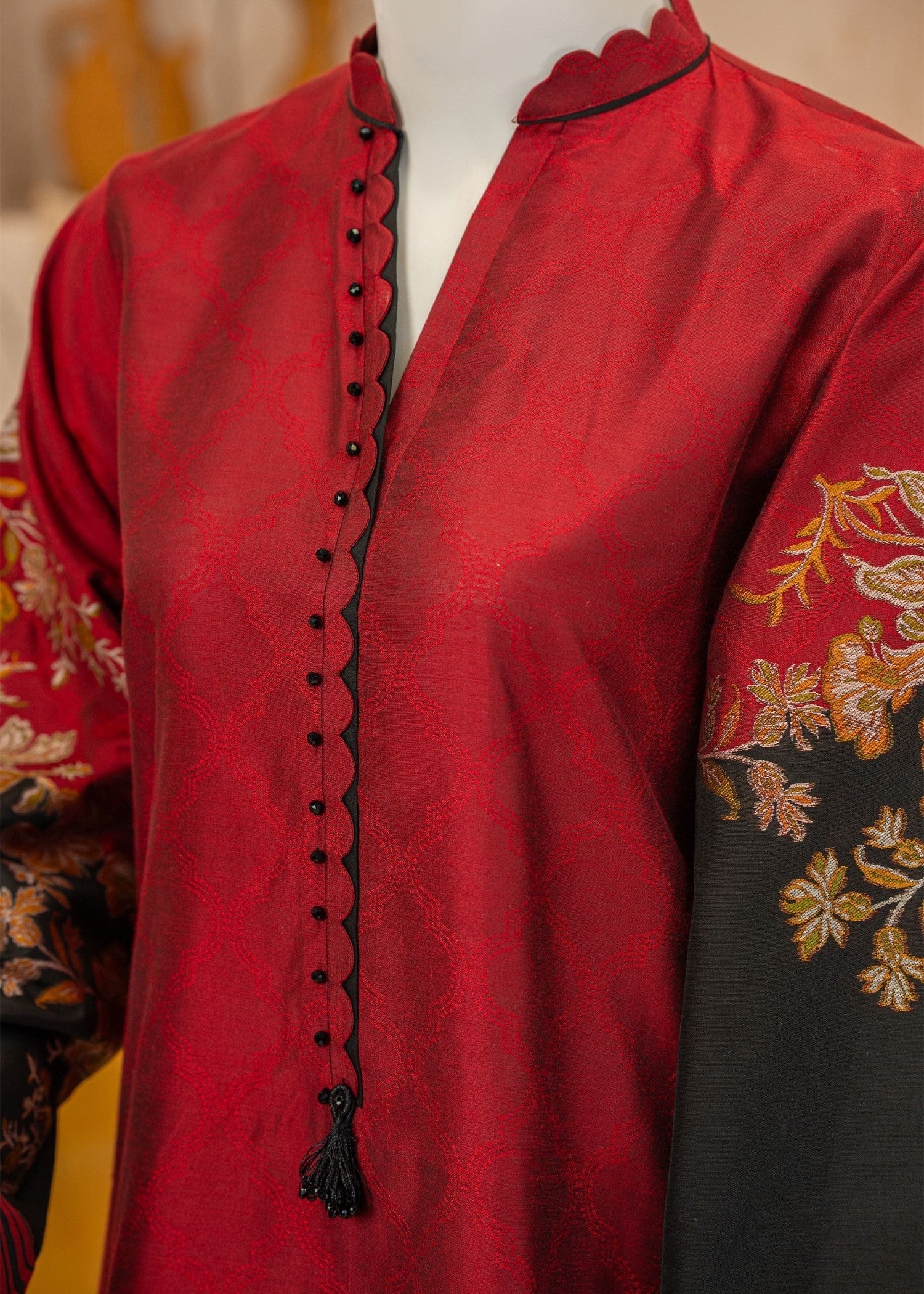 viscose Co Ord Sets in Blood red, black