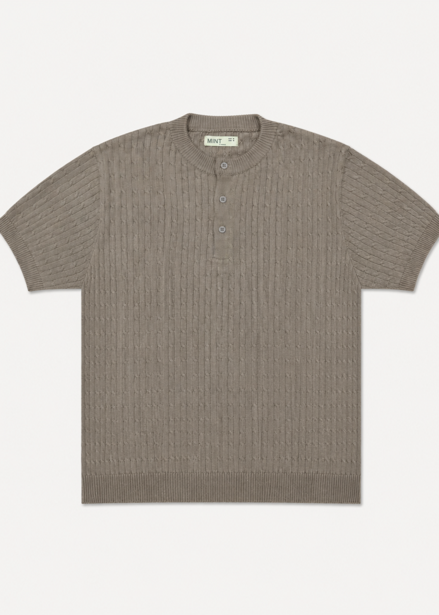 cotton T Shirt in Warm grey