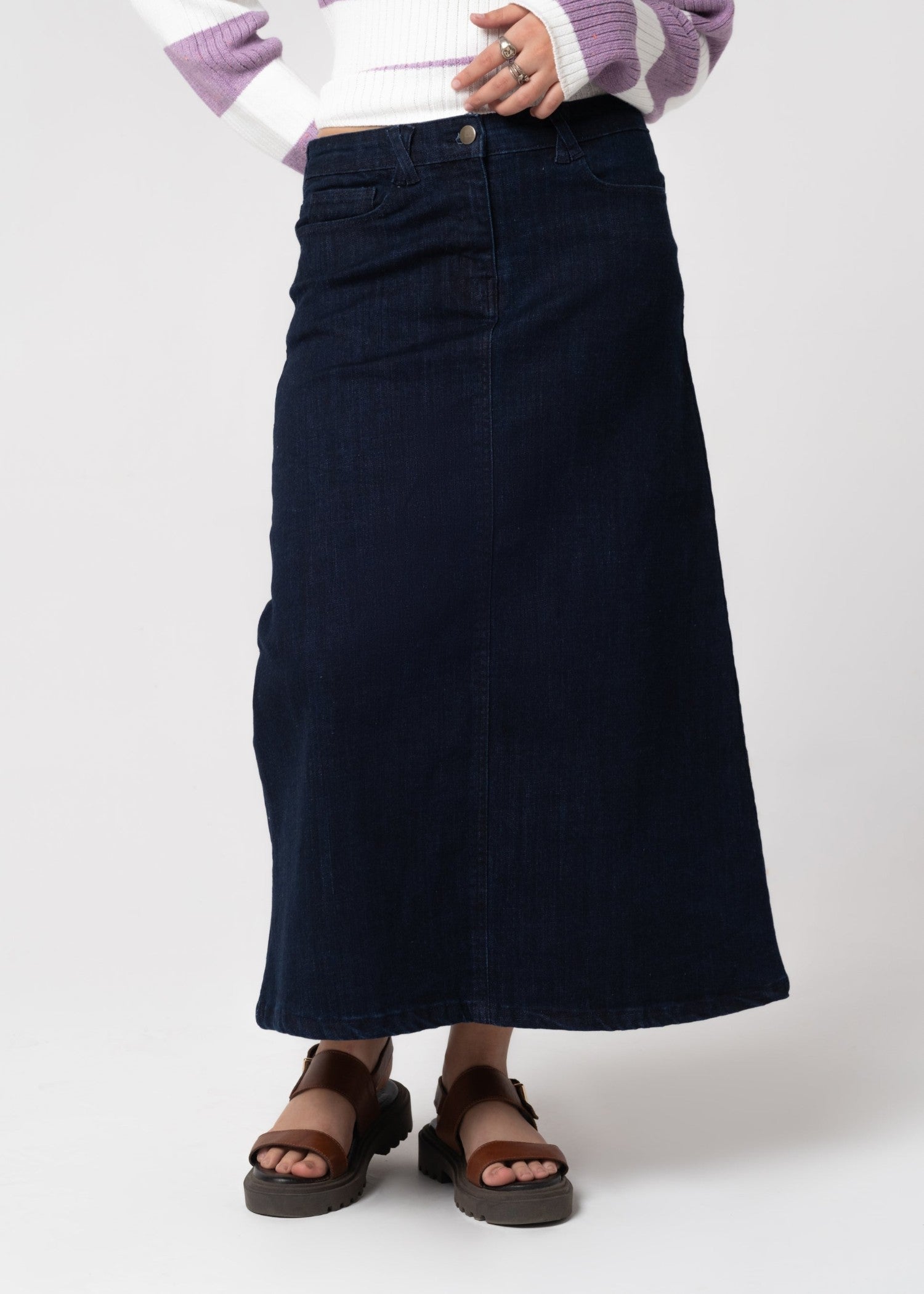 denim Skirt in Navy blue