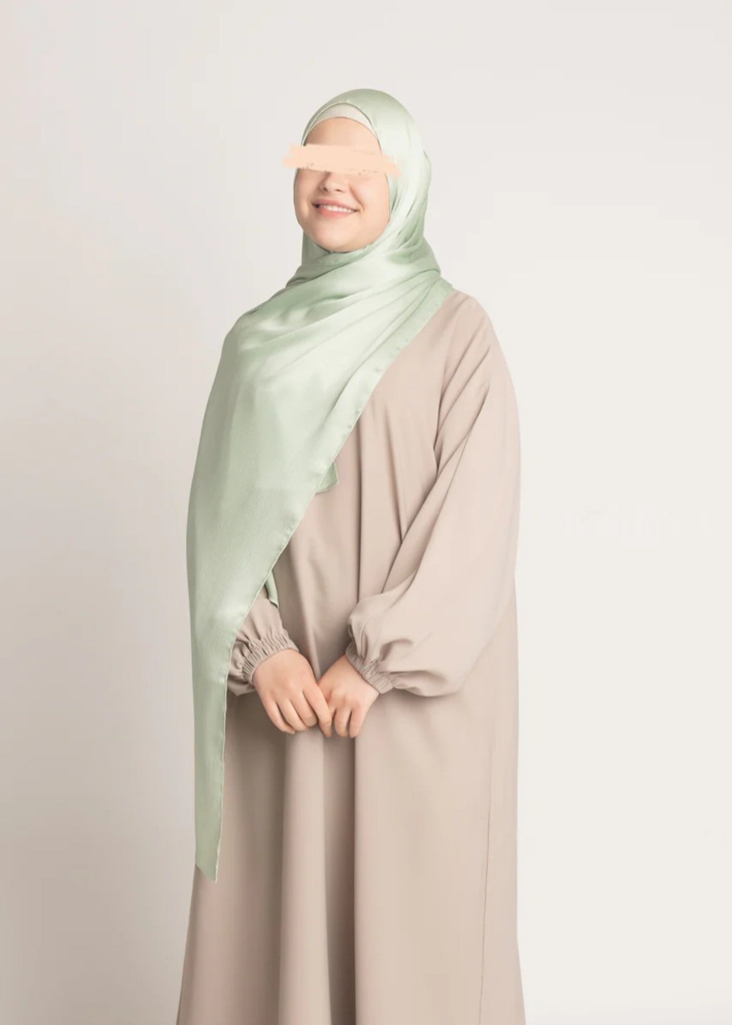 silk Hijab in Pistachio green