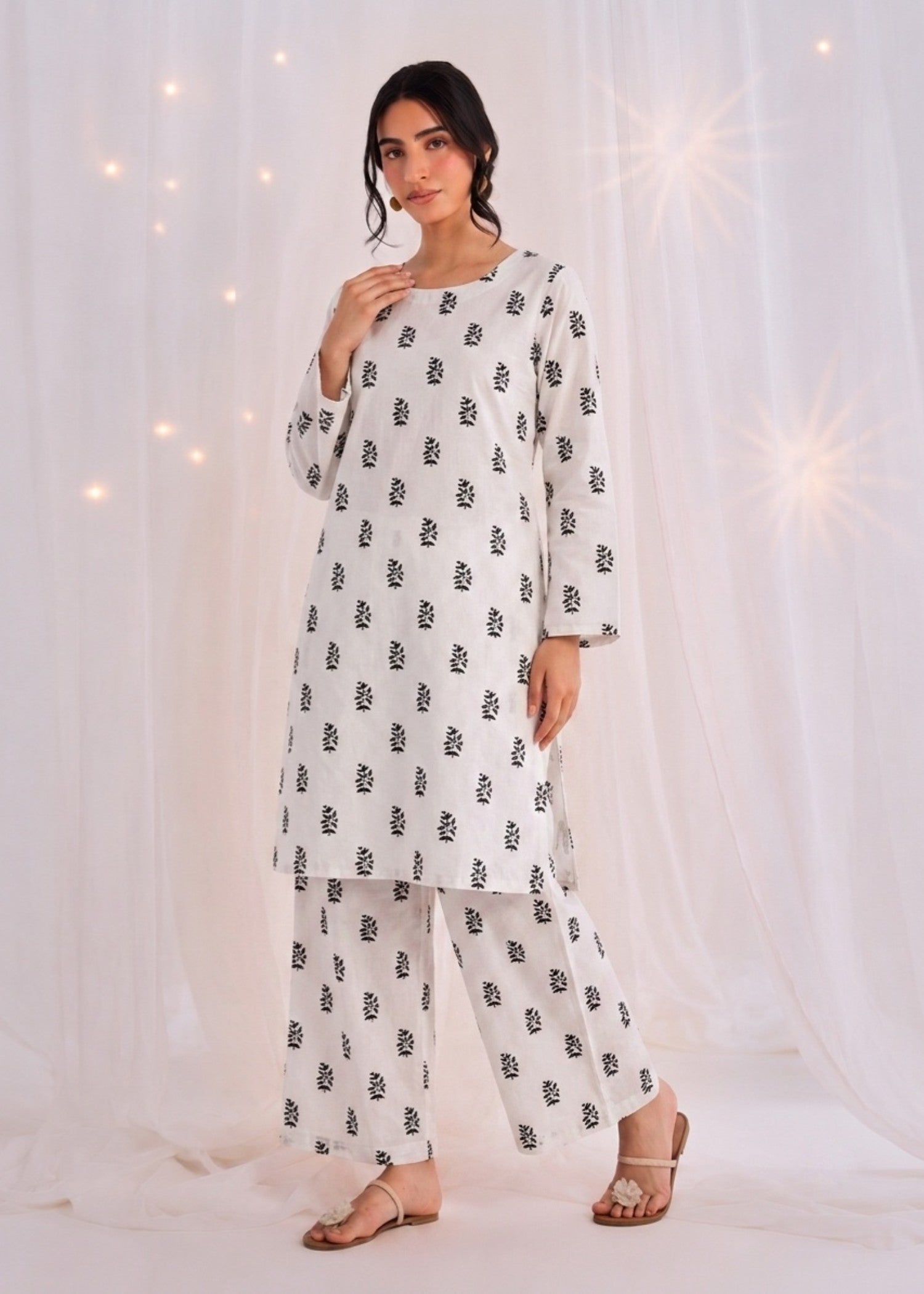 linen Co Ord Sets in White