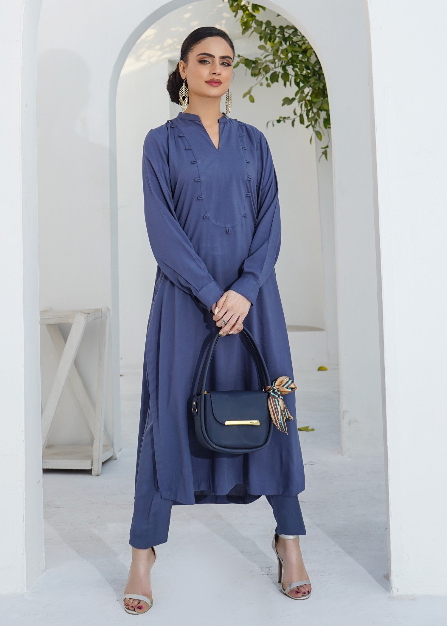 irish linen Co Ord Sets in Cobalt blue