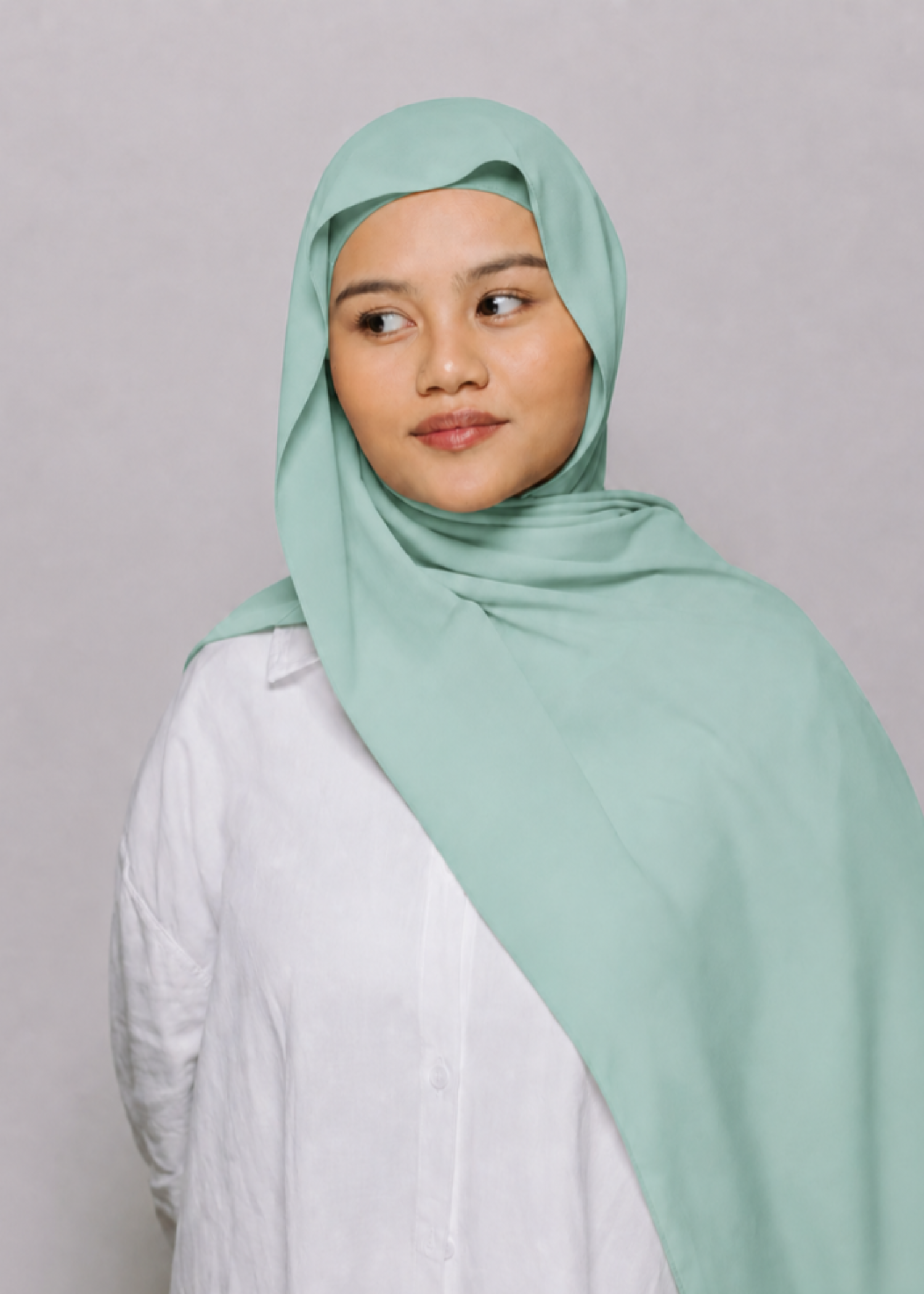 georgette Hijab in Pistachio green