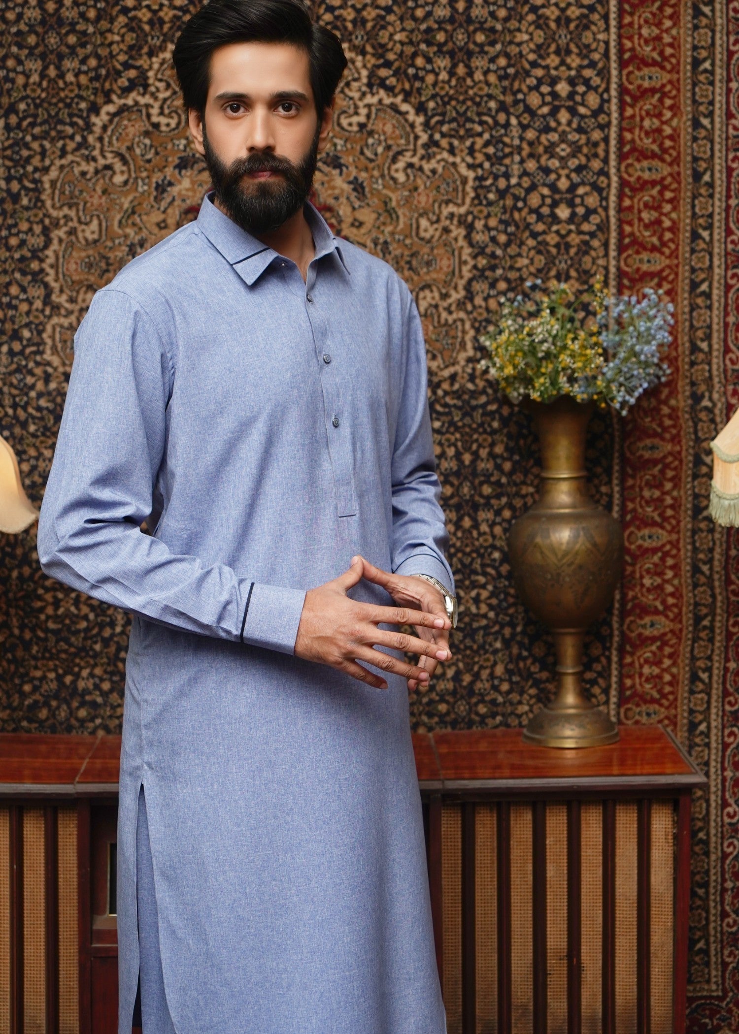wash & wear Shalwar Kameez in Sky blue