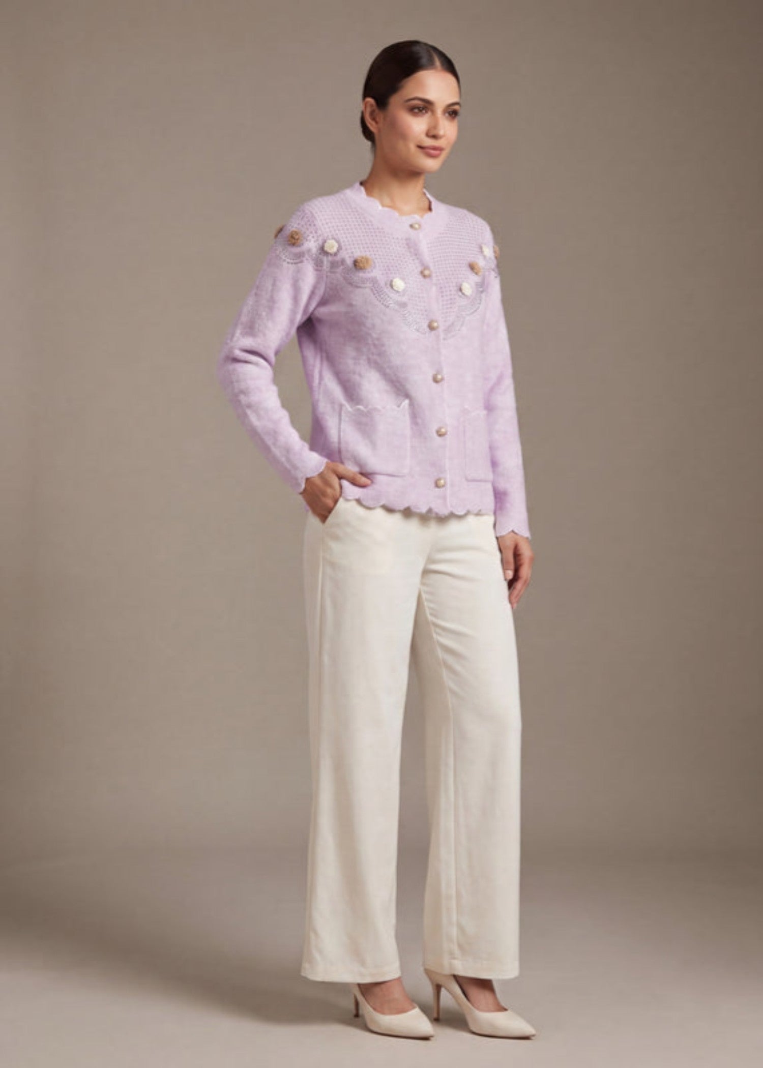 wool Sweater in Lilac