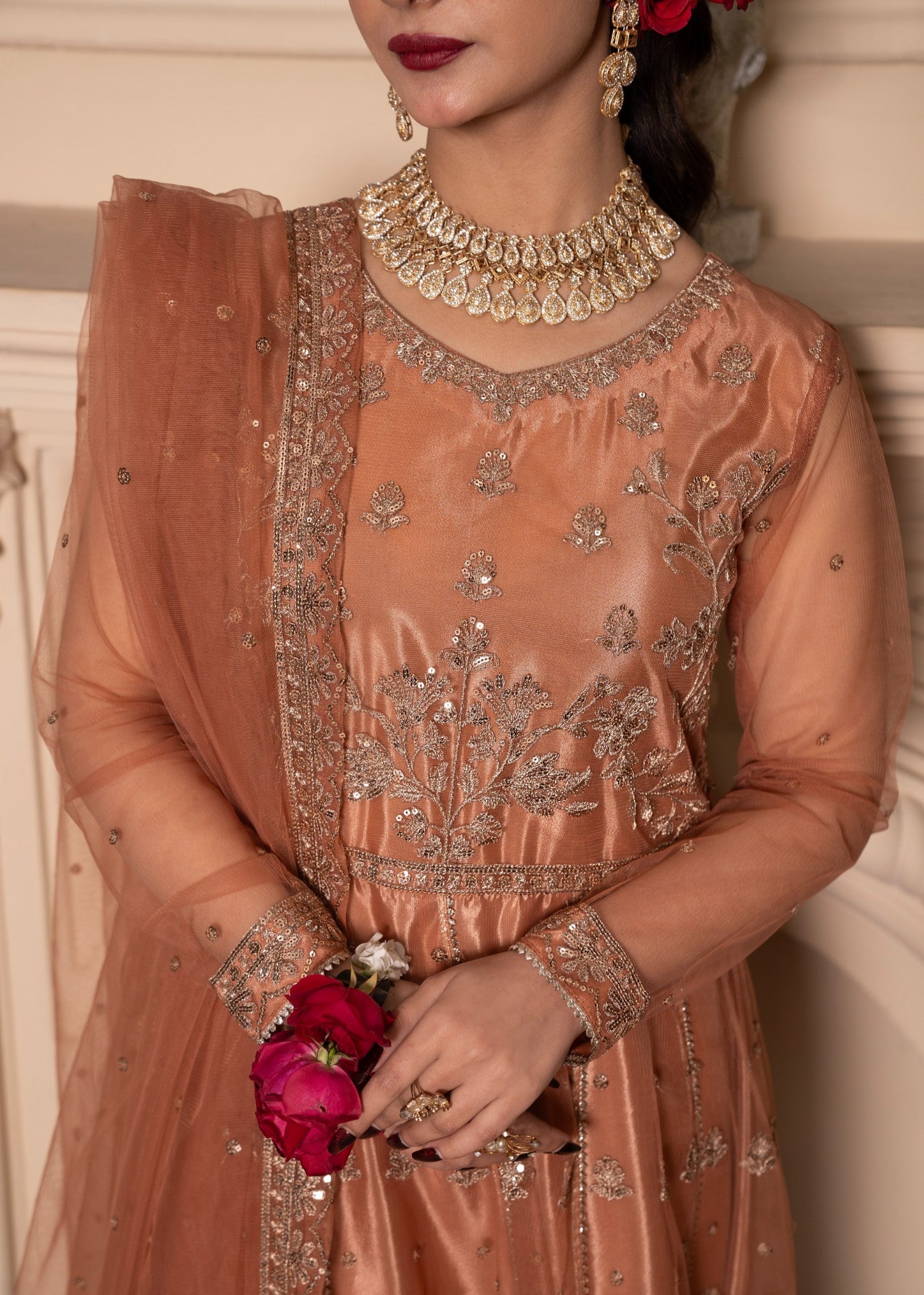 net Pishwas in Copper orange