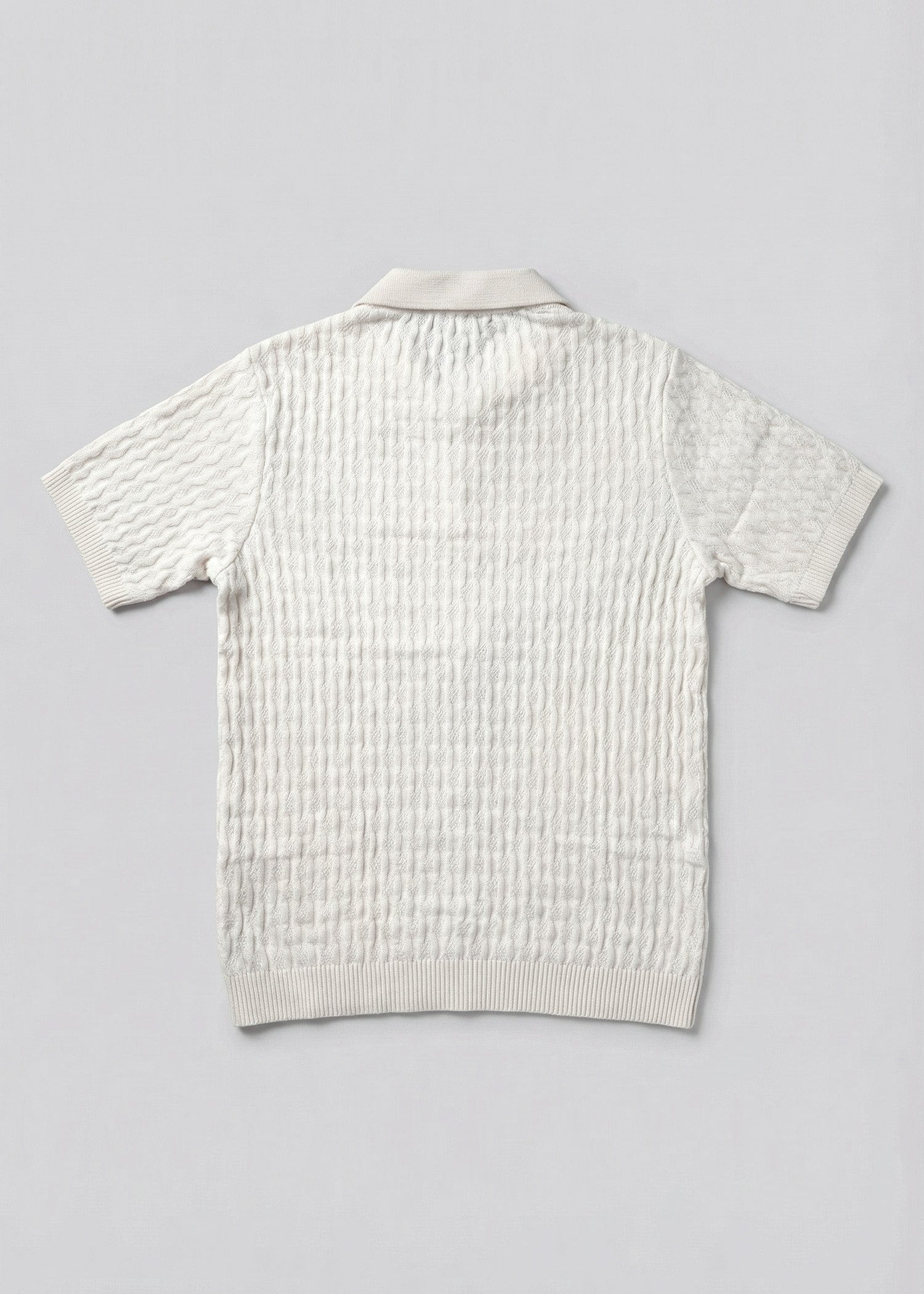 jersey knit Polo Shirt in White