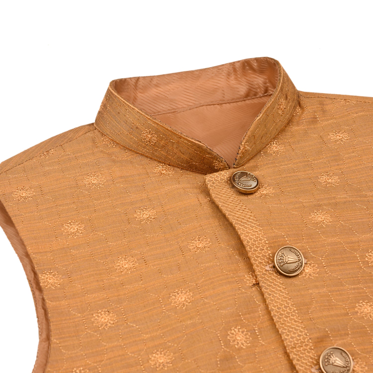 raw silk Waistcoat in Yellow