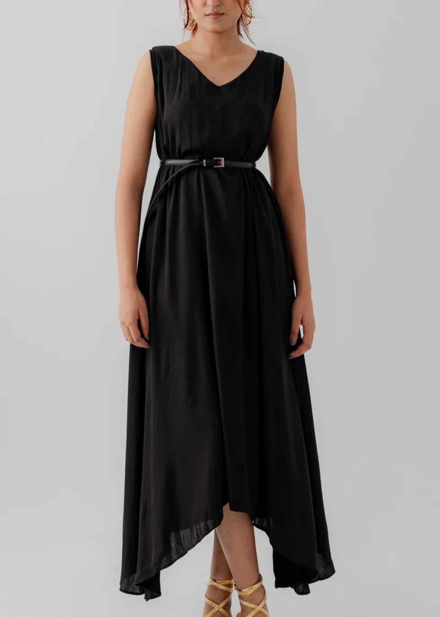 polyester Dress in Black