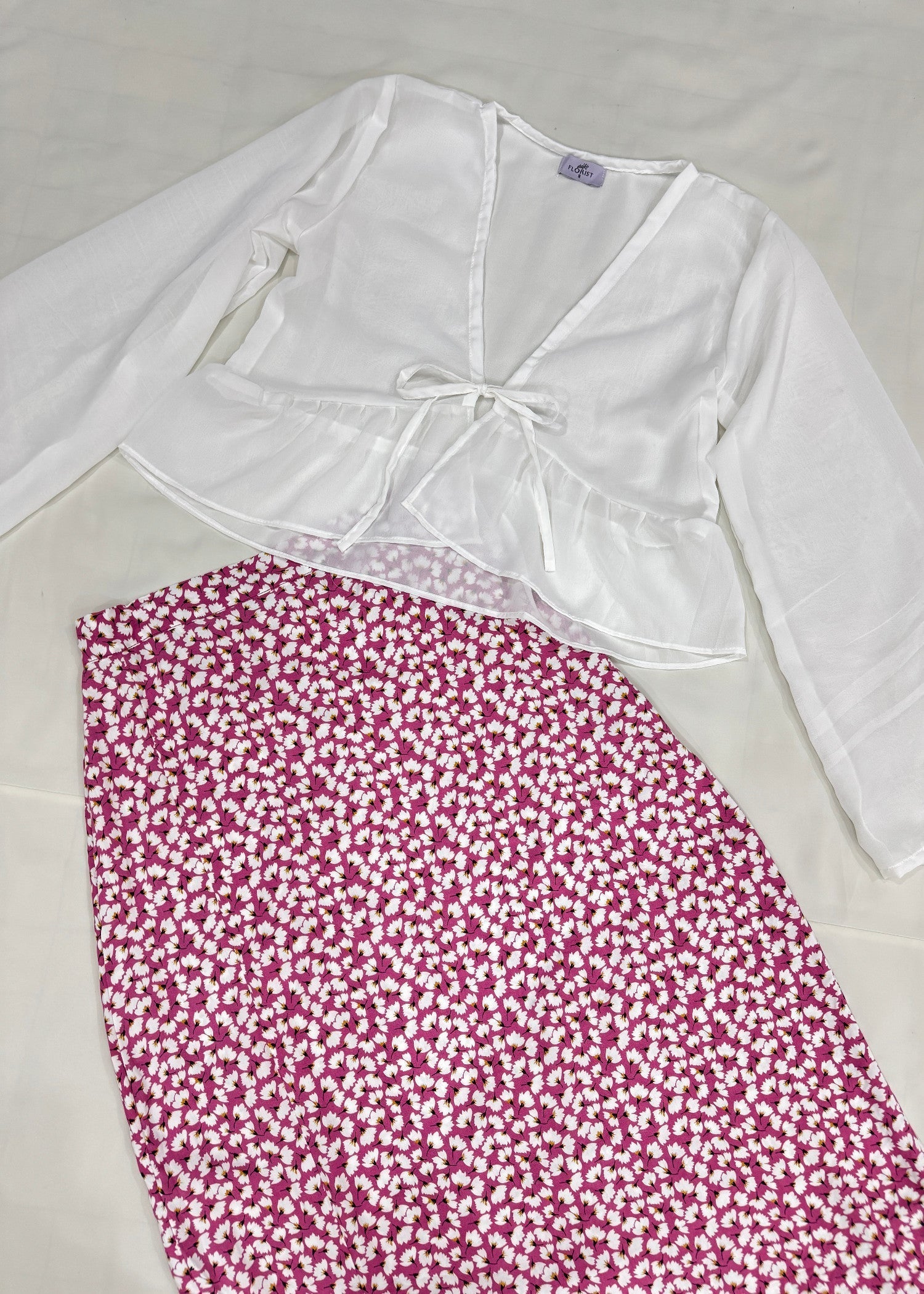 linen Skirt in Pink