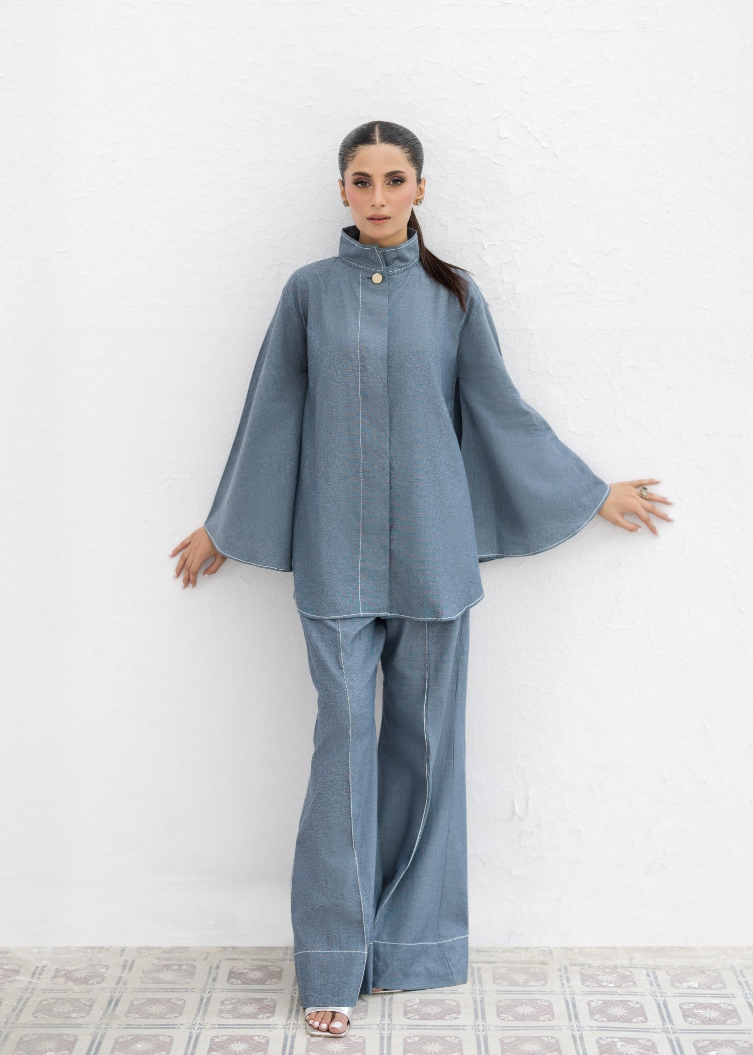 khaddar Co ord Sets in Grey