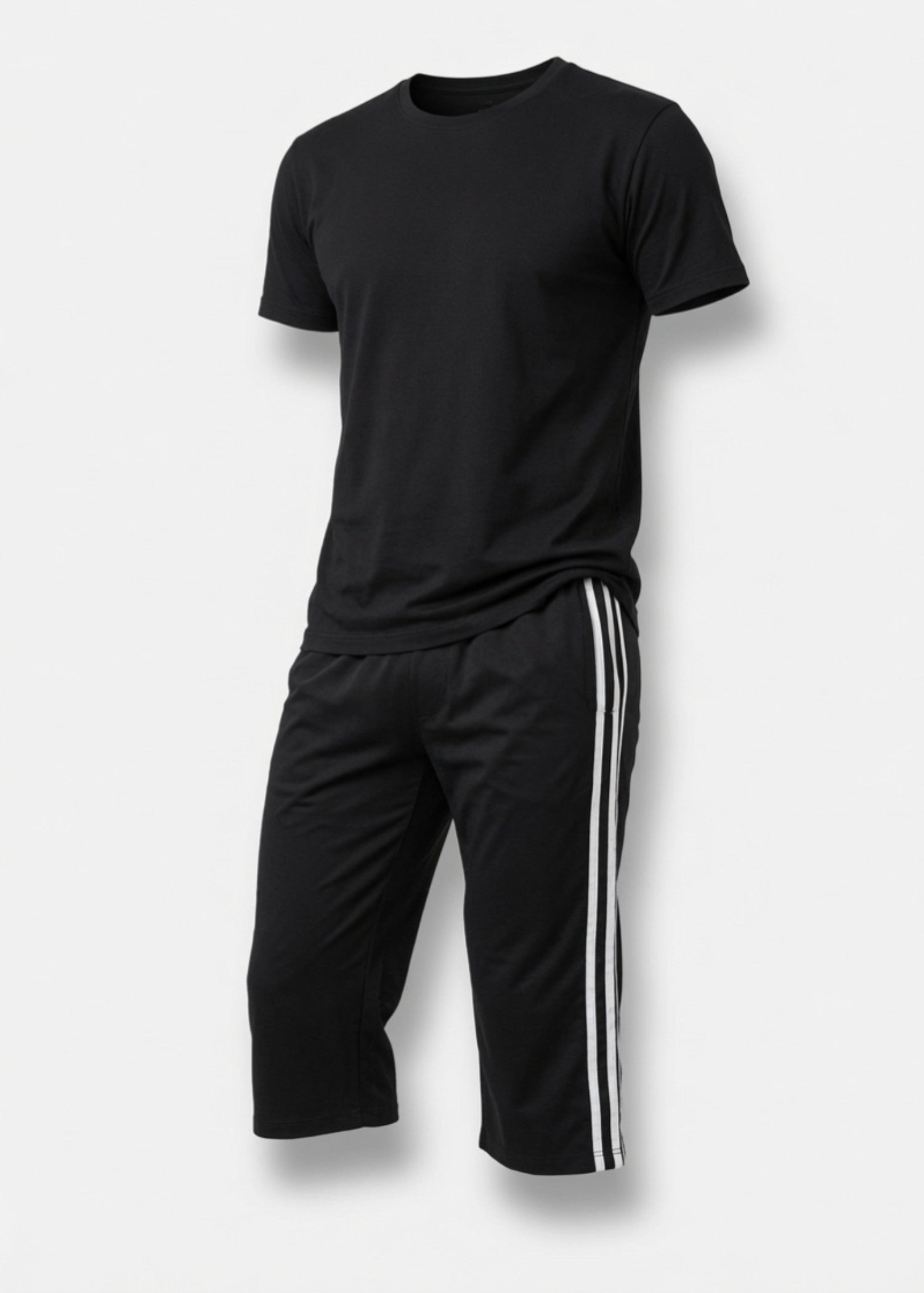 cotton jersey Tracksuit in Black