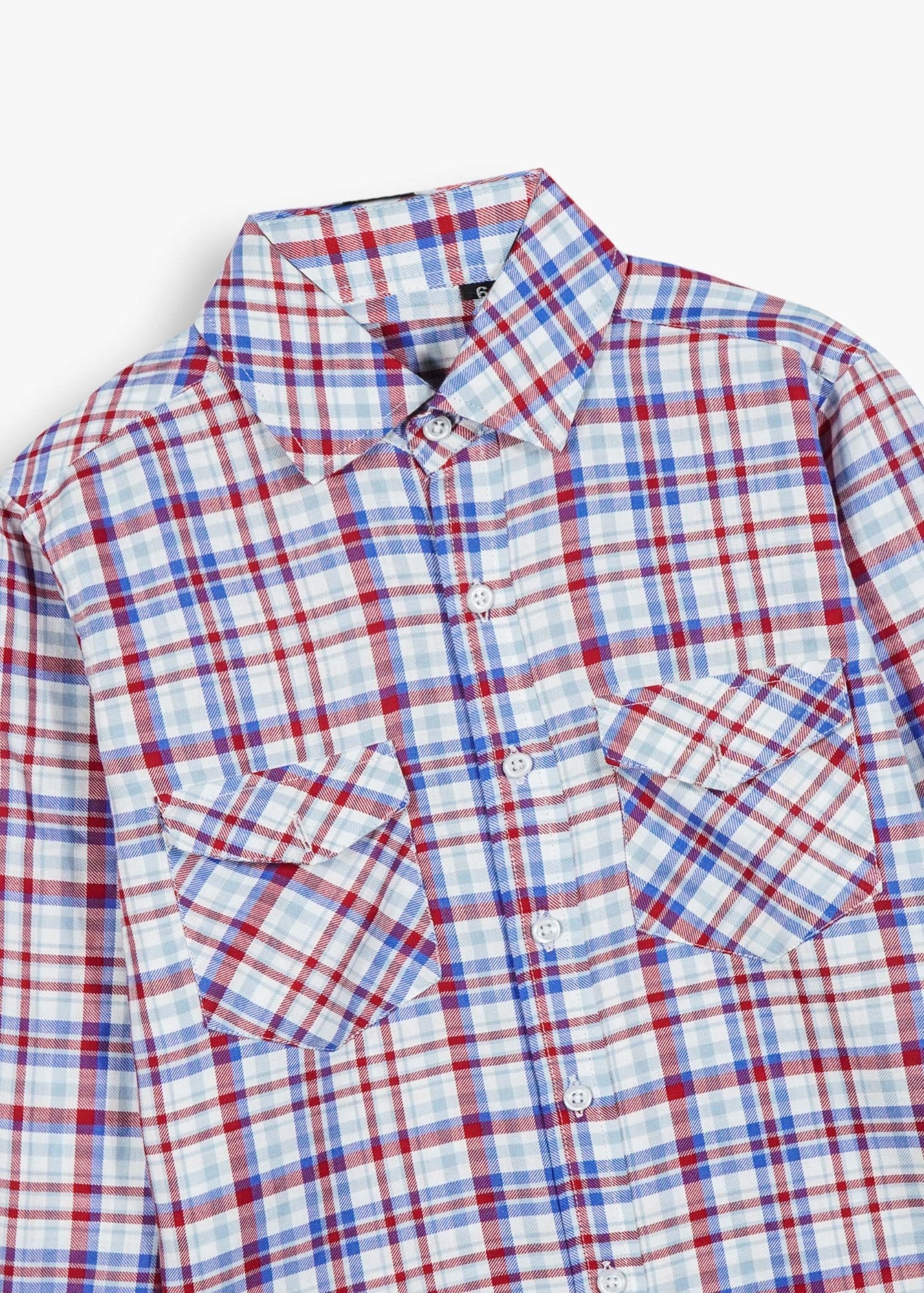 cotton Casual Shirt in Blue, red