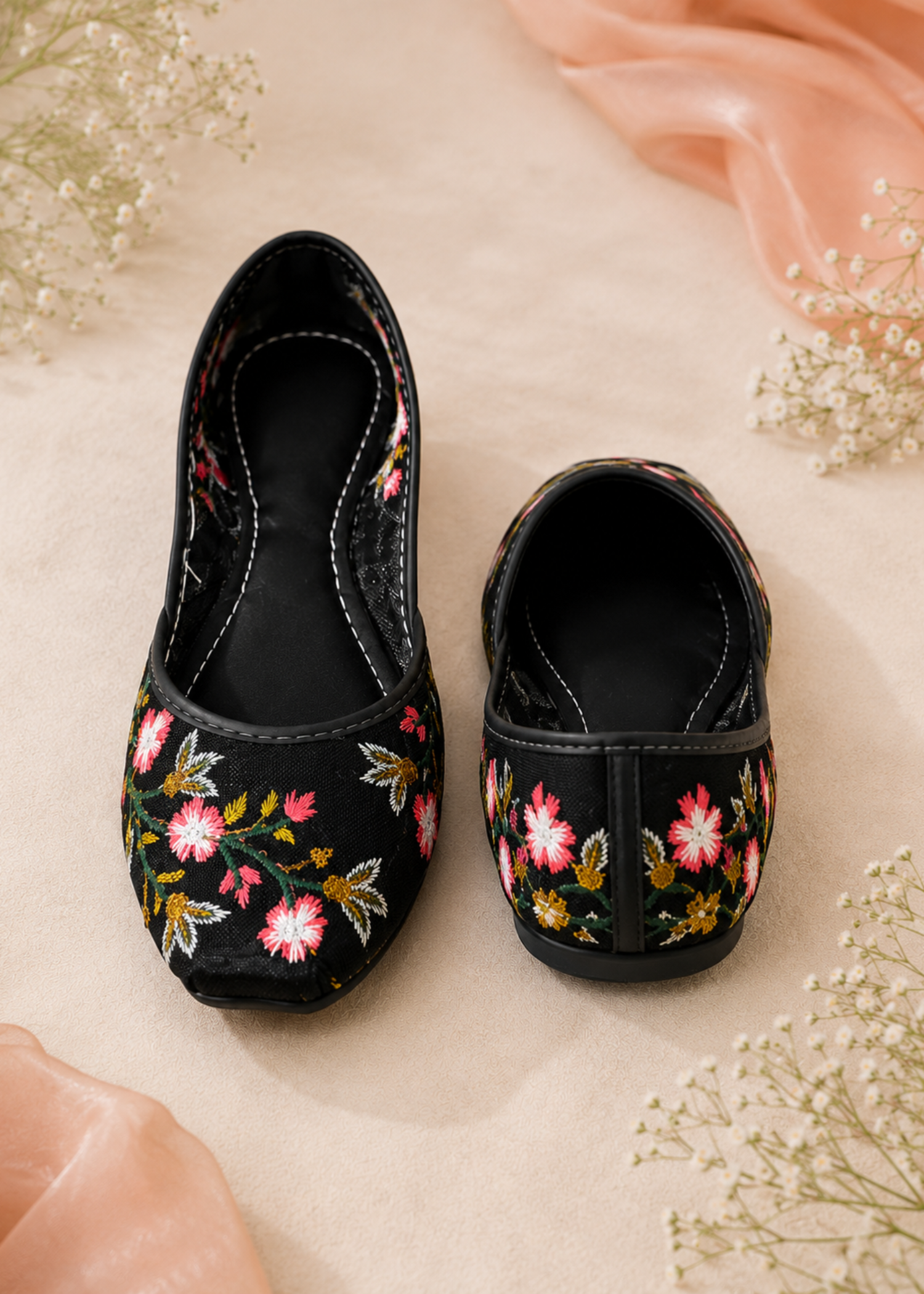Khussa in Black by - High Quality Women Khussa KBO7903
