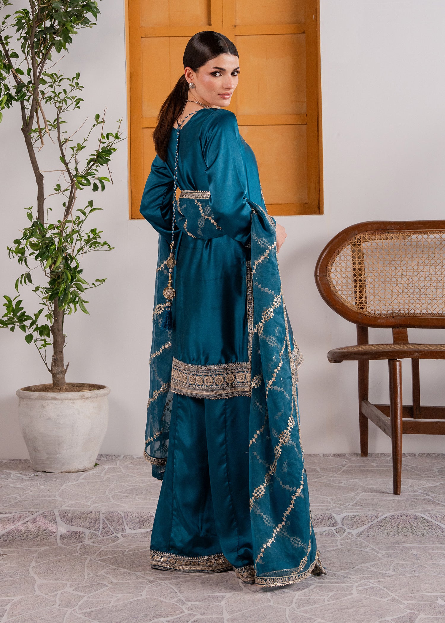 charmuse/shamooz Kurta Set in Teal