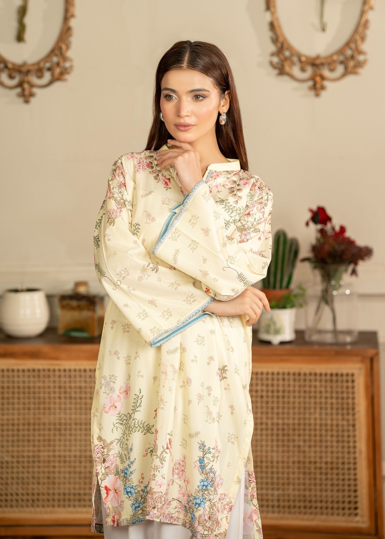crepe Co Ord Sets in Light yellow