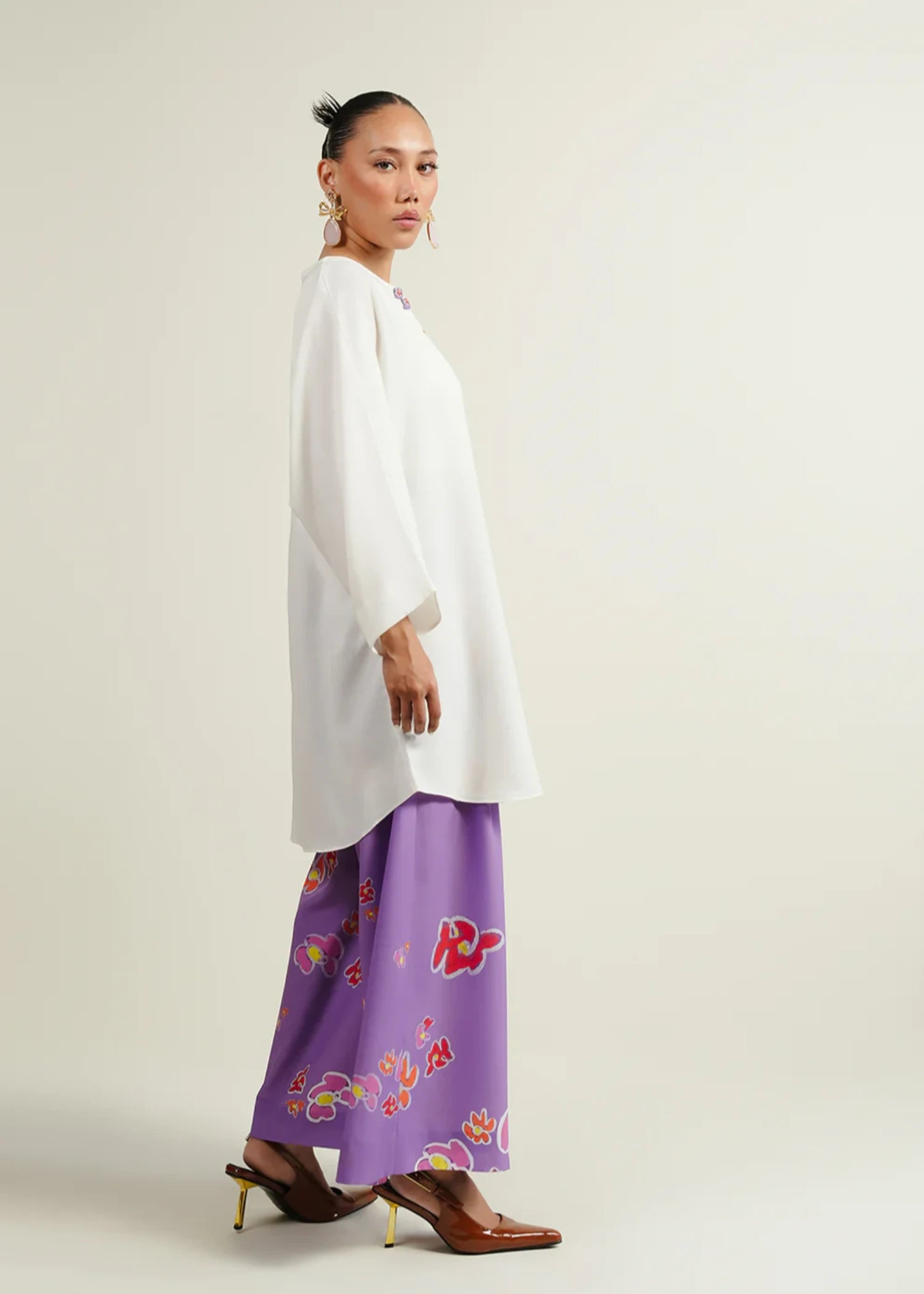 crepe Tunic in White