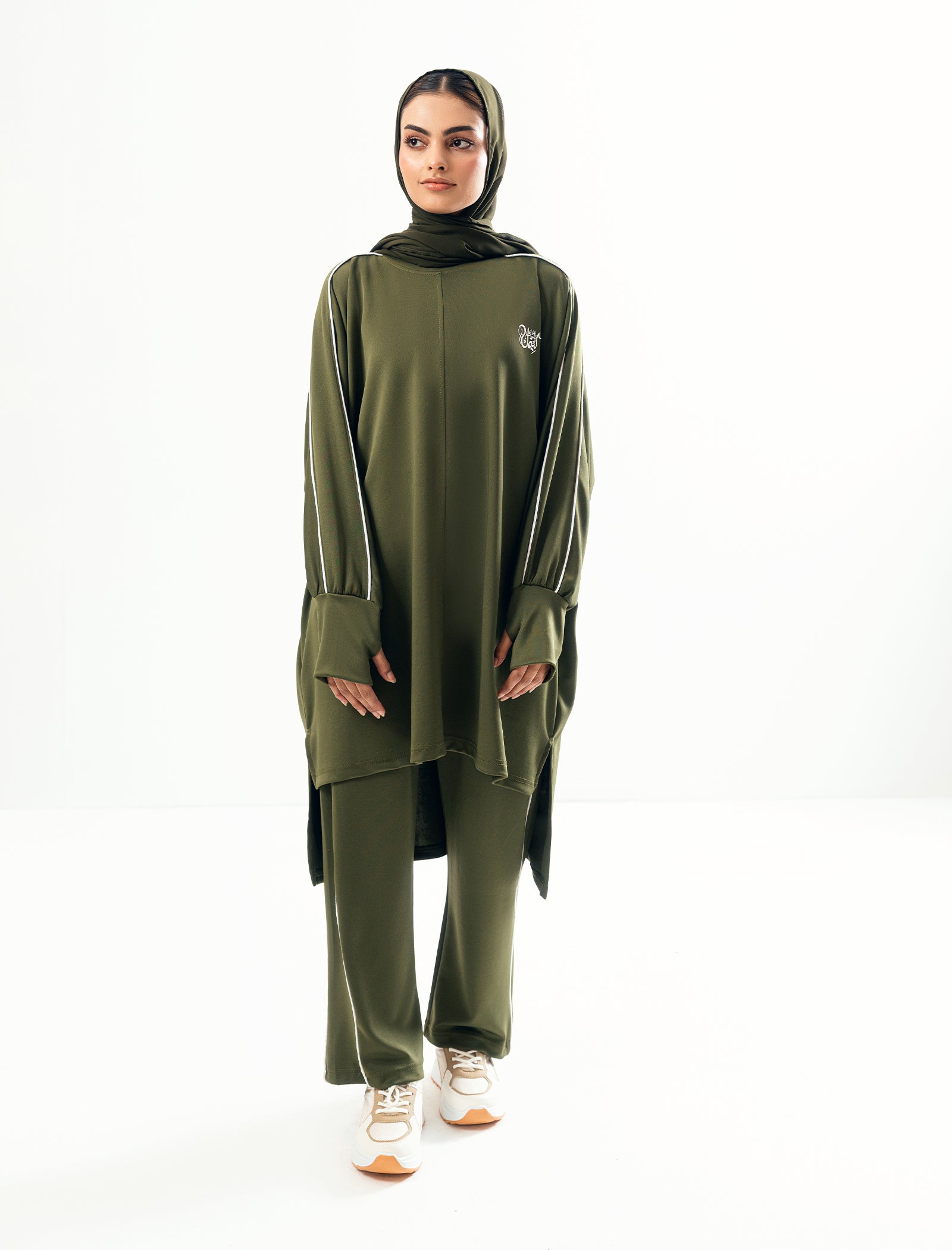 polyester Tracksuit in Olive green