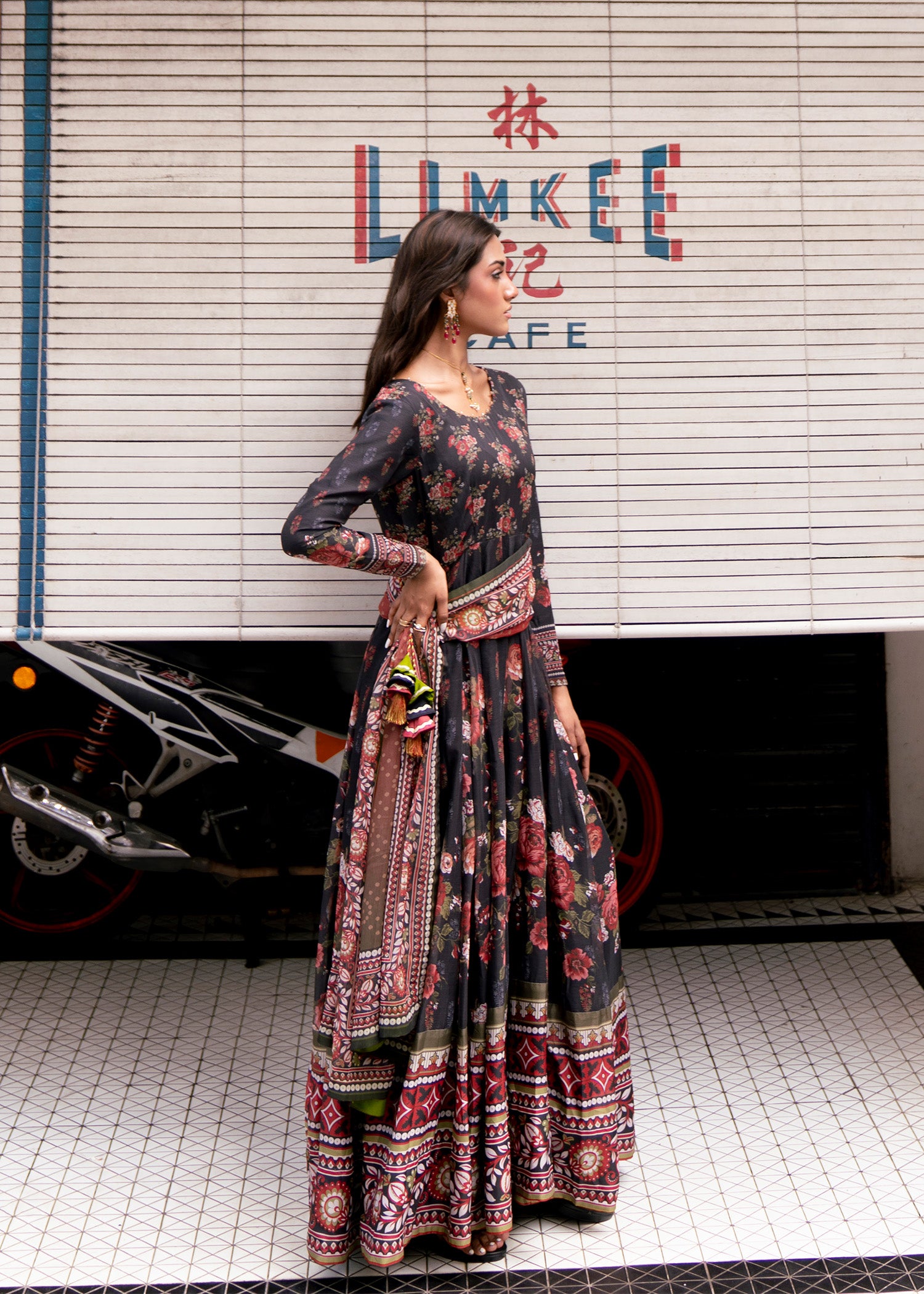 chiffon Maxi in Multi