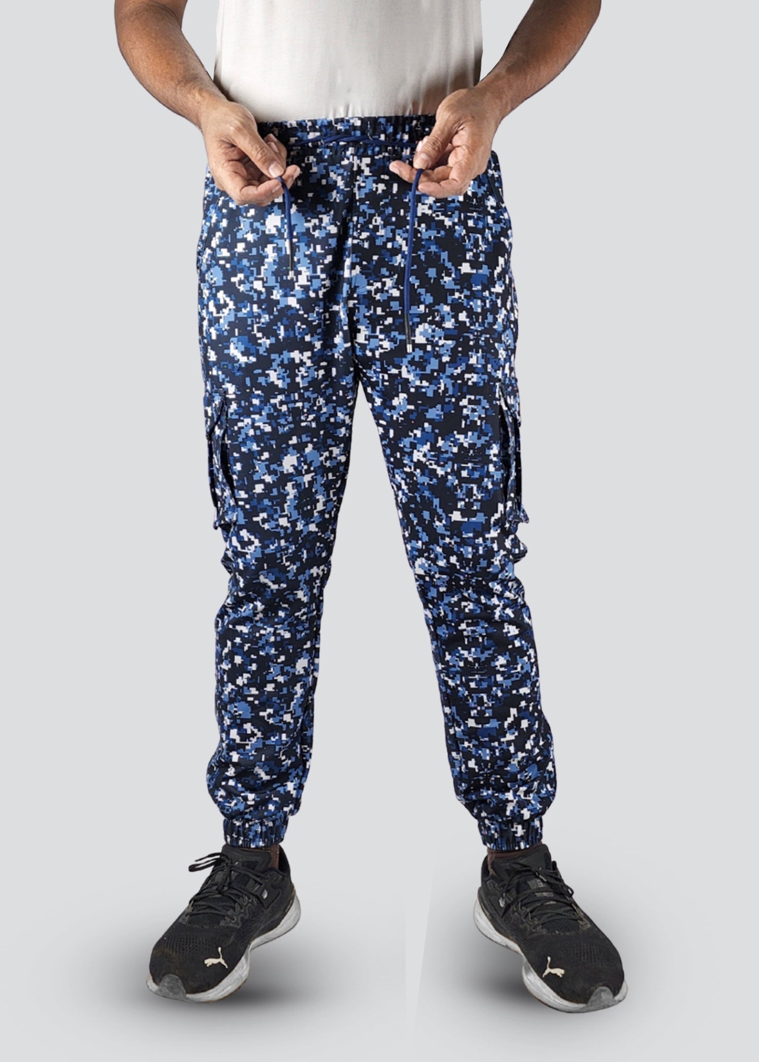 polyester Trousers in Blue