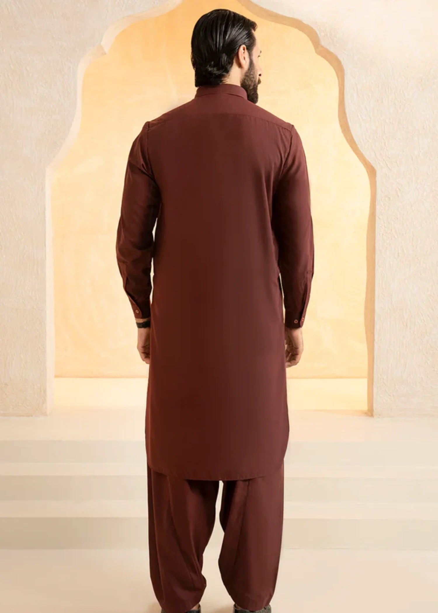 viscose Shalwar Kameez in Maroon