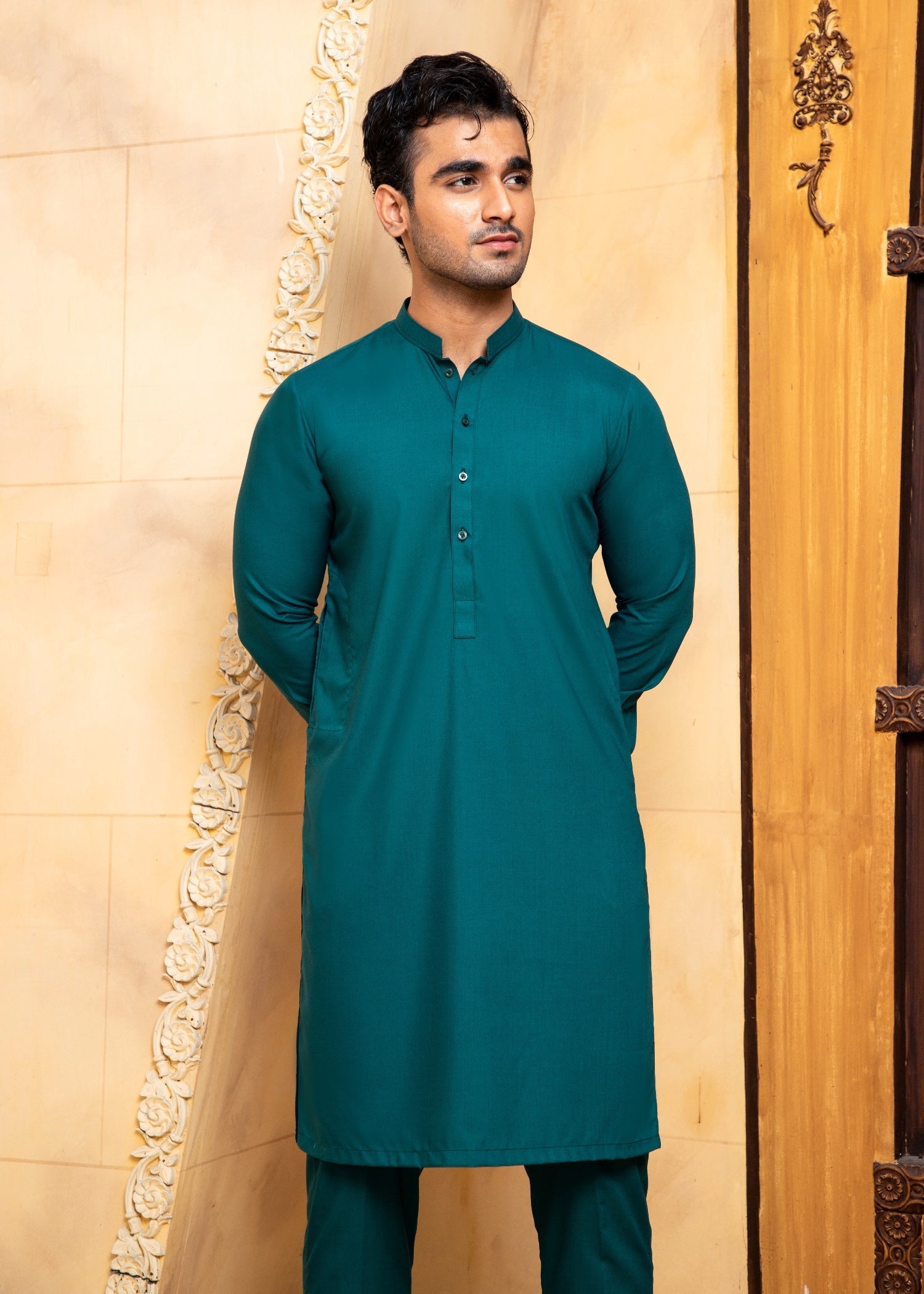 wash & wear Kurta Set in Teal