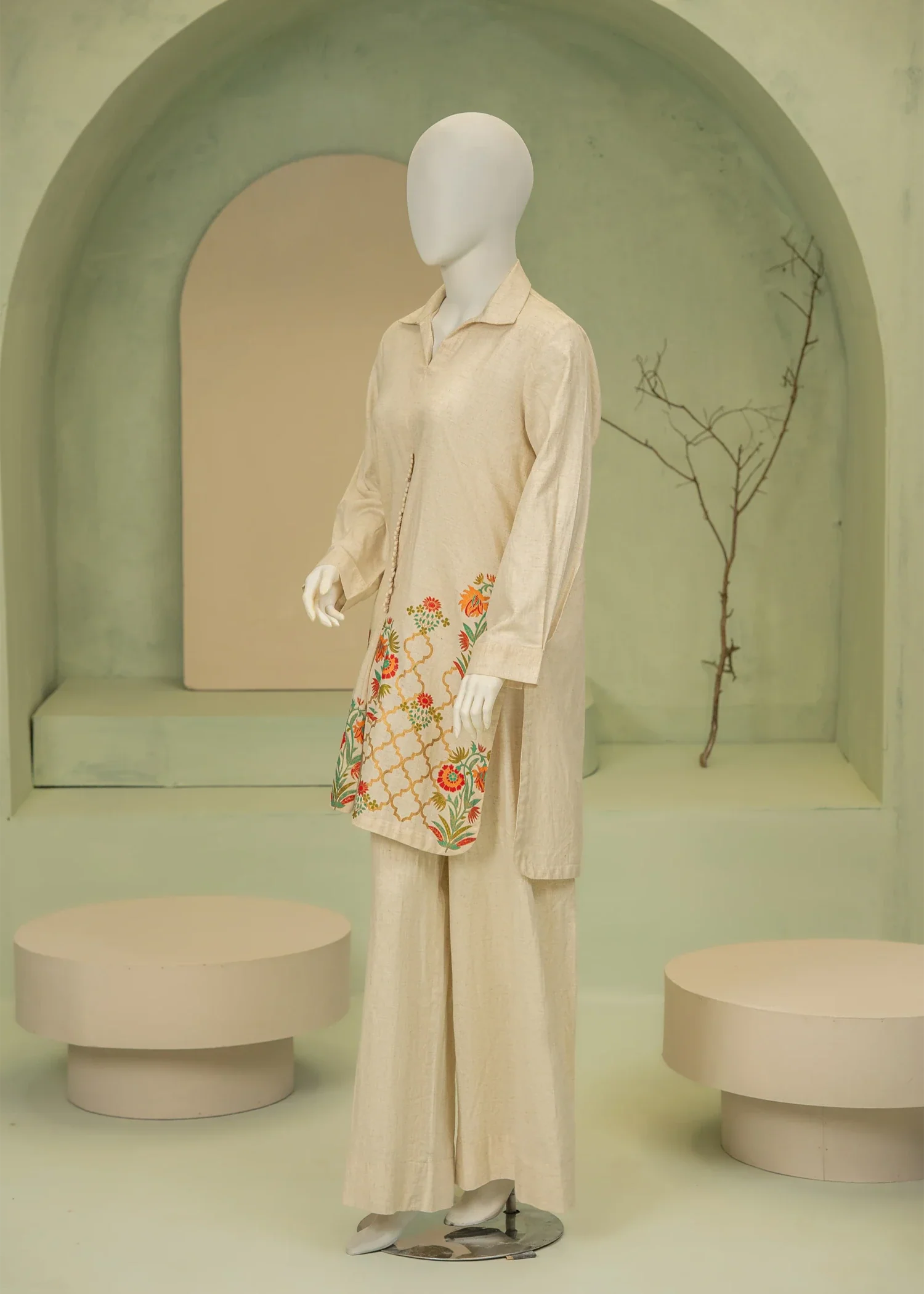 linen Co ord Sets in Cream