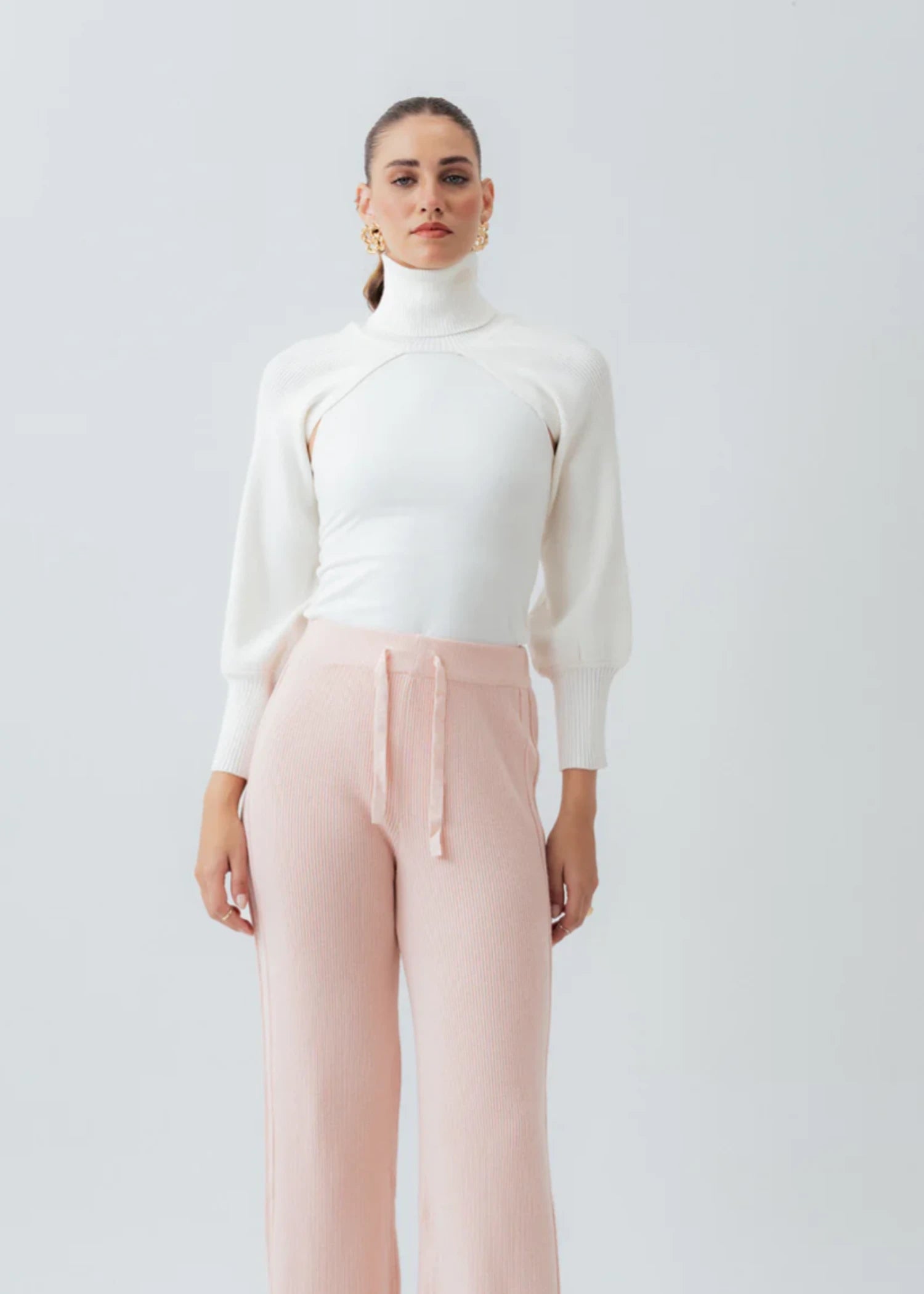 nylon Sweater in White