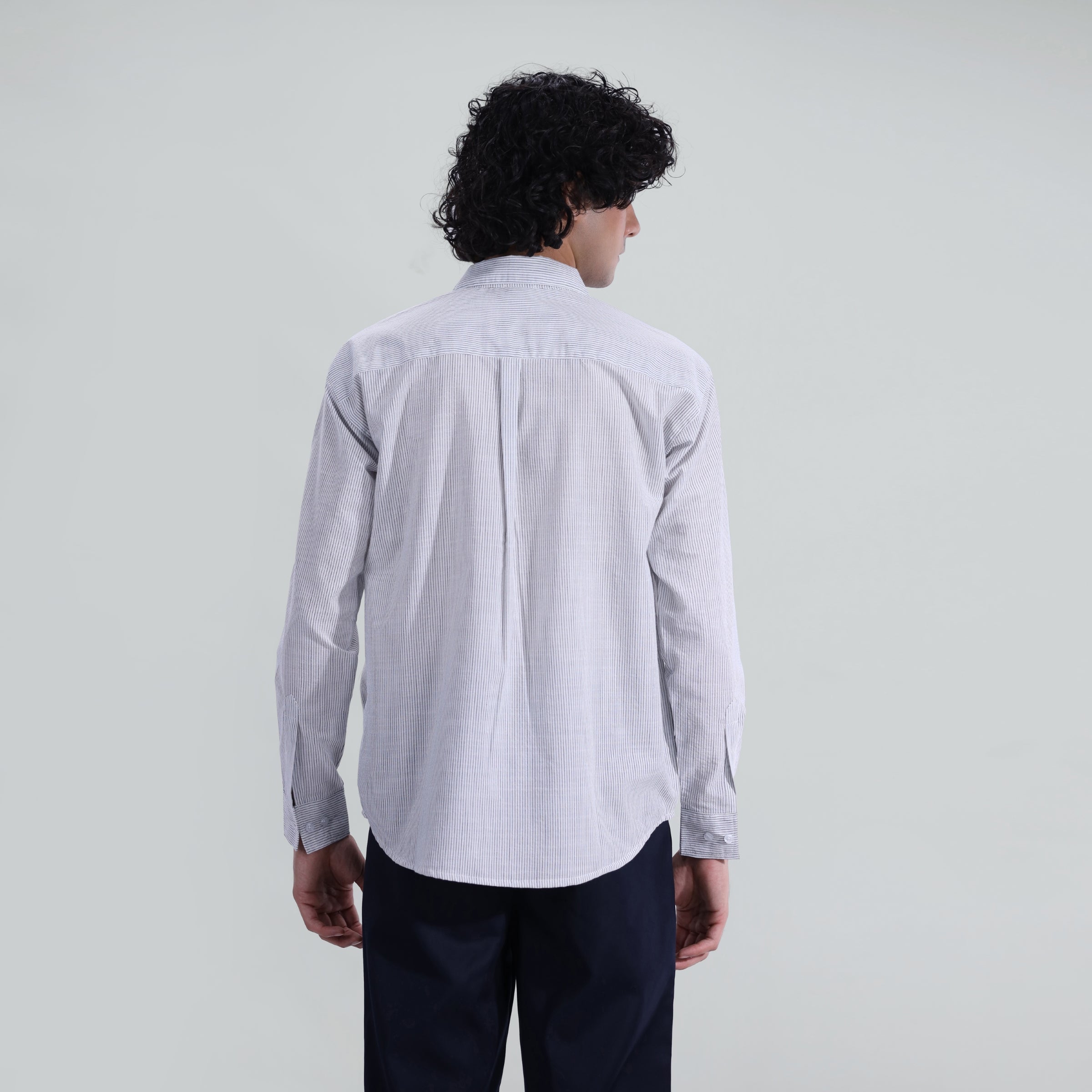 seersucker Formal Shirt in White
