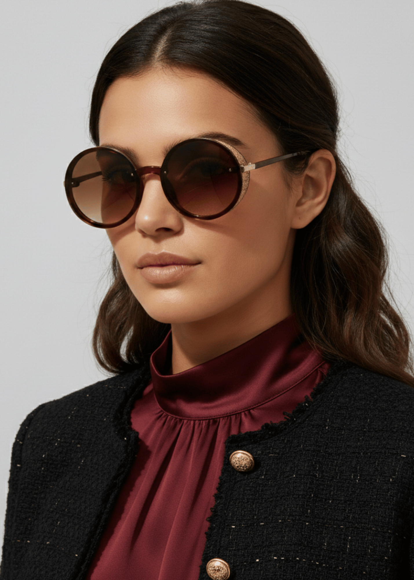 Sunglasses in Maroon Color by - Trendy Women Sunglasses QTV3756