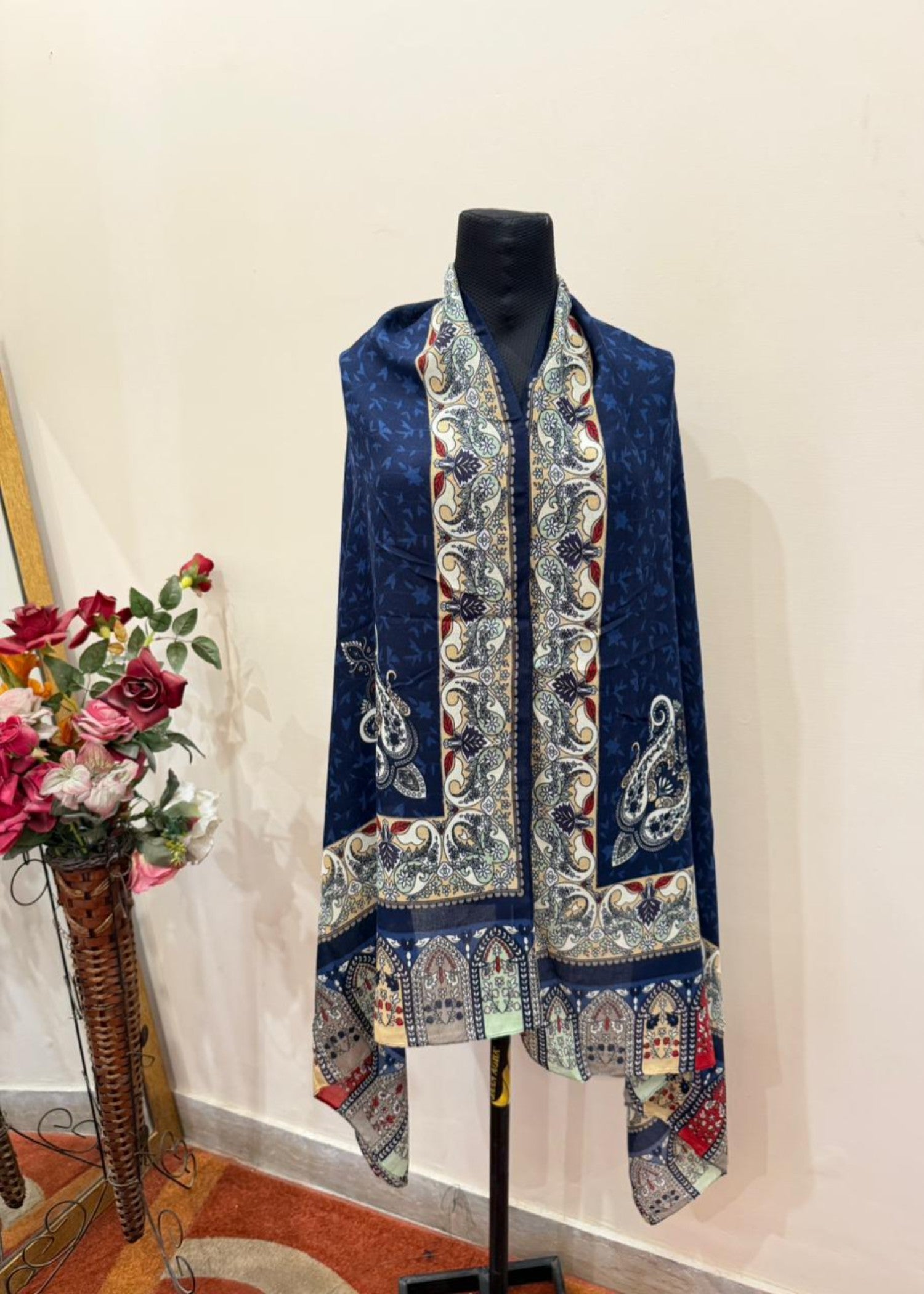 viscose Hijab in Dark blue