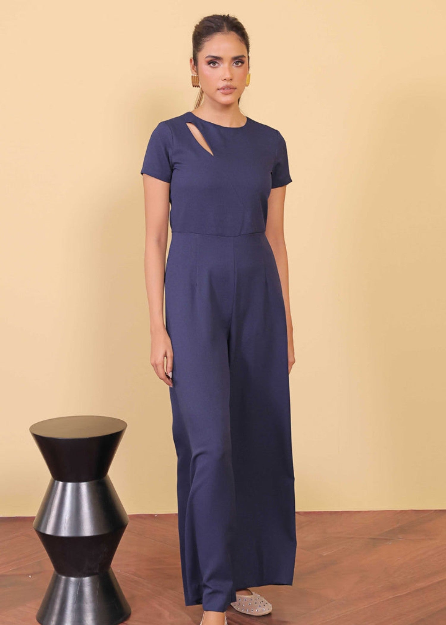 polyester Jumpsuit in Purple