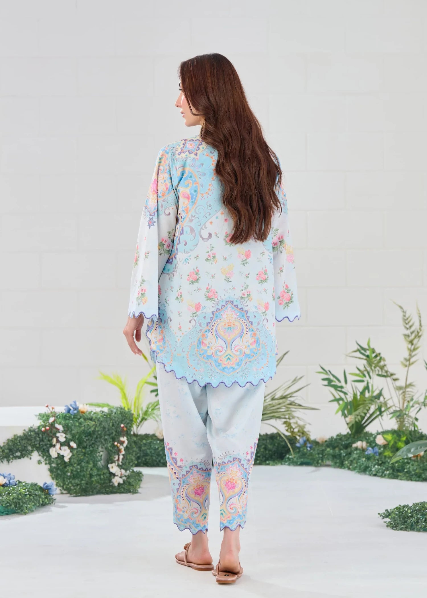 raw silk Co Ord Sets in Ice blue