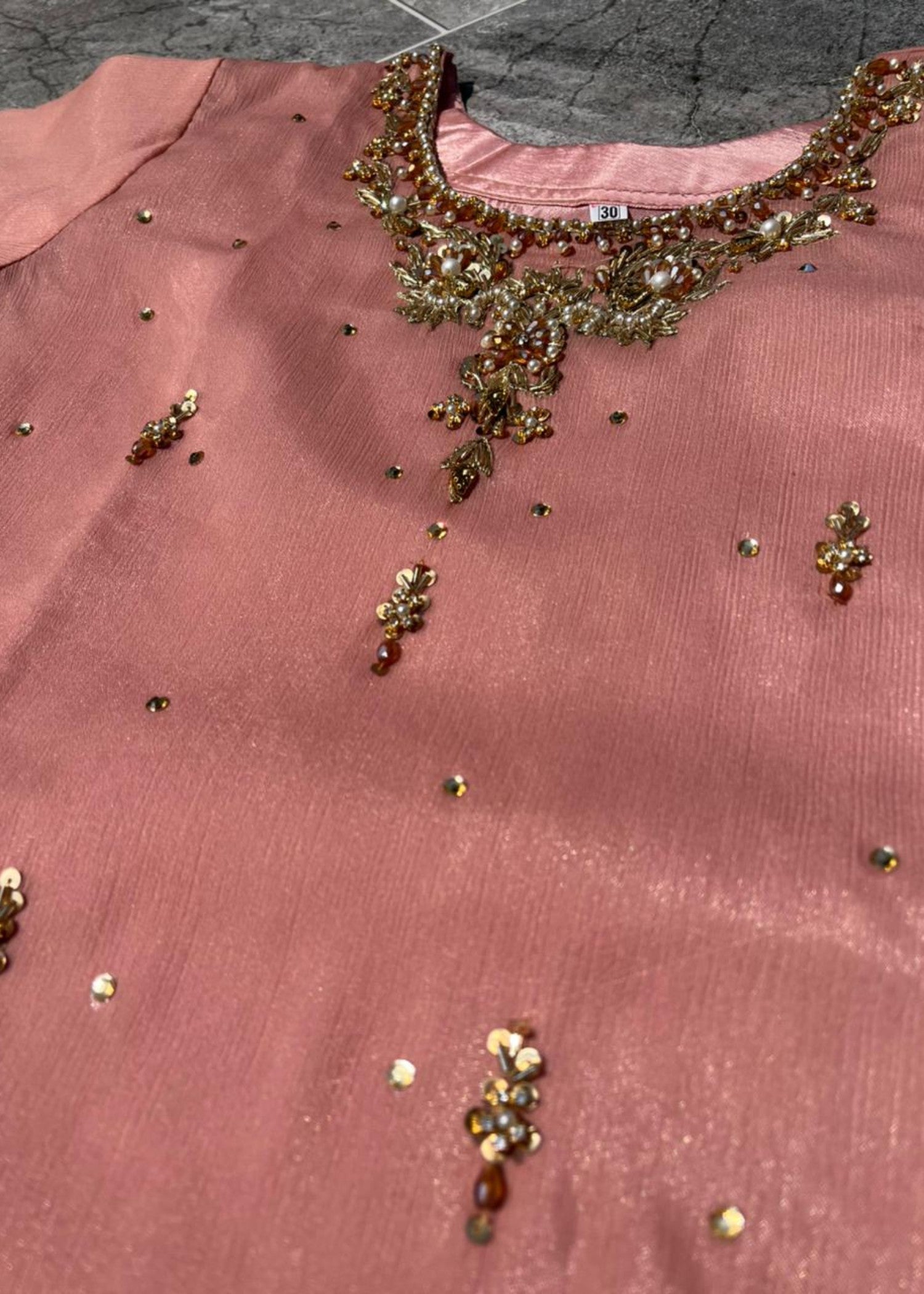 chiffon Sharara in Peach pink