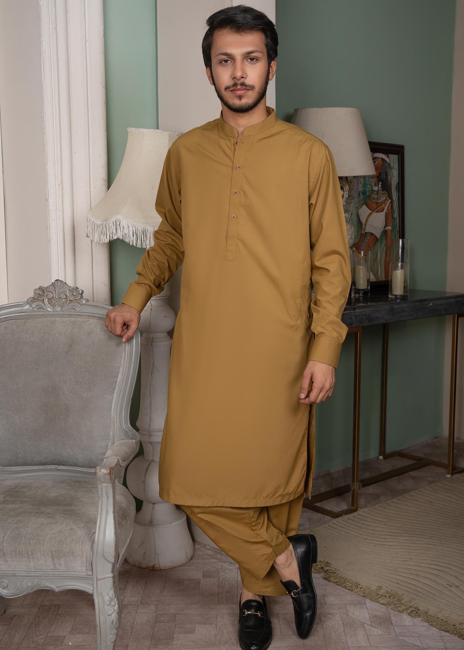 wash & wear Shalwar Kameez in Honey
