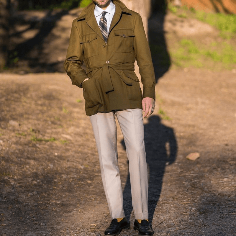Autumn Men's Long Slim Coat - British Style Fashion Jacket