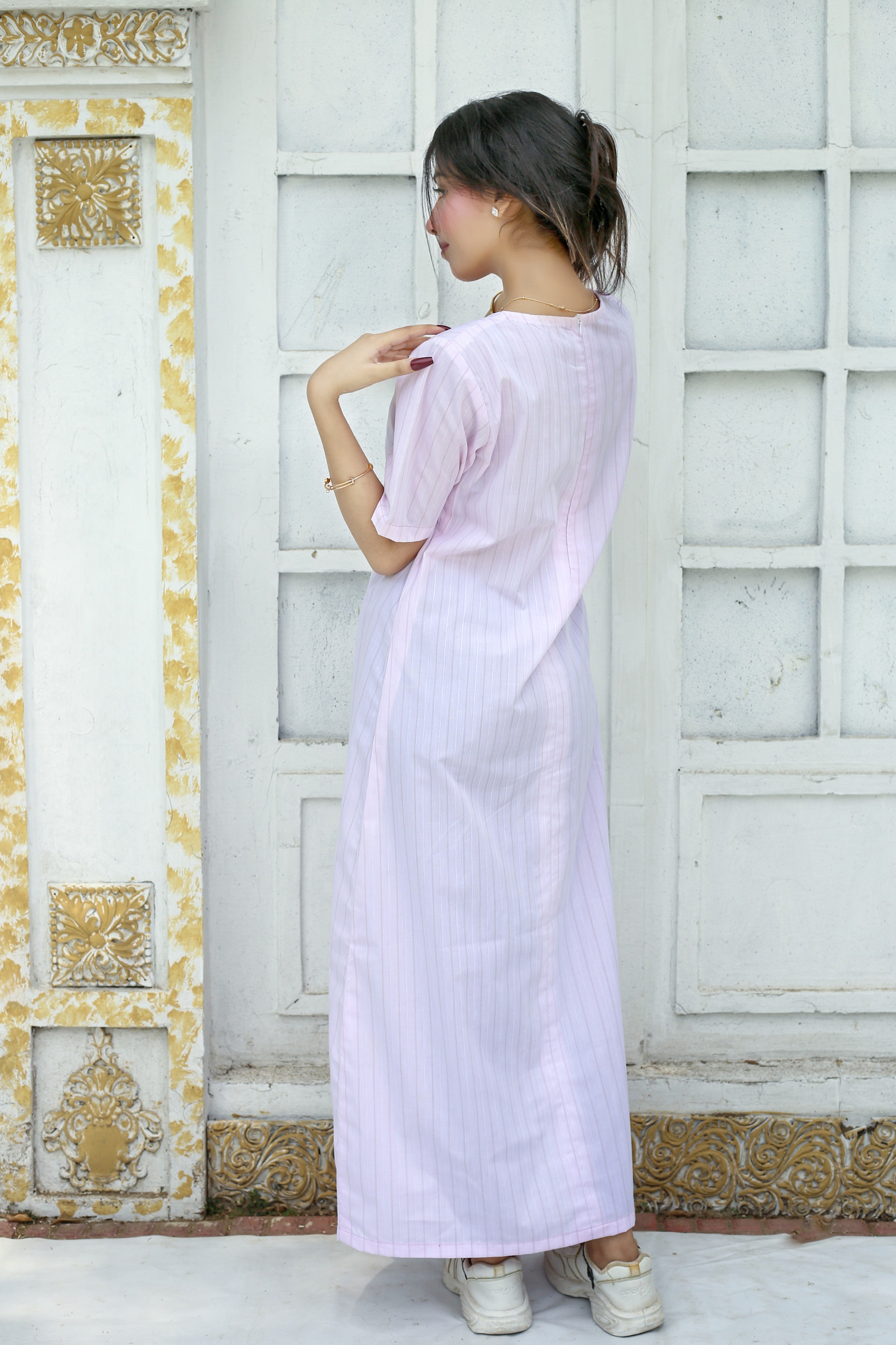 cotton Dress in Baby pink
