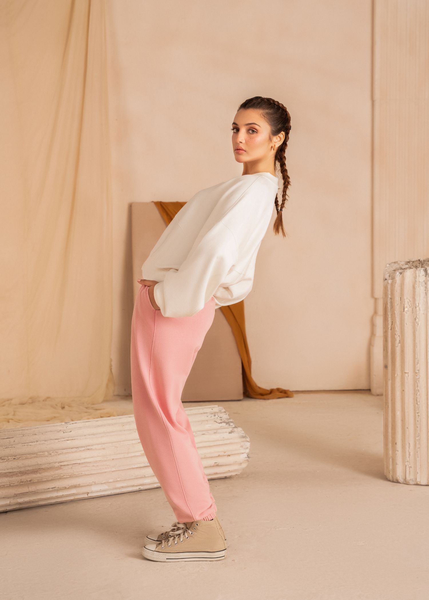 fleece Jacket in White