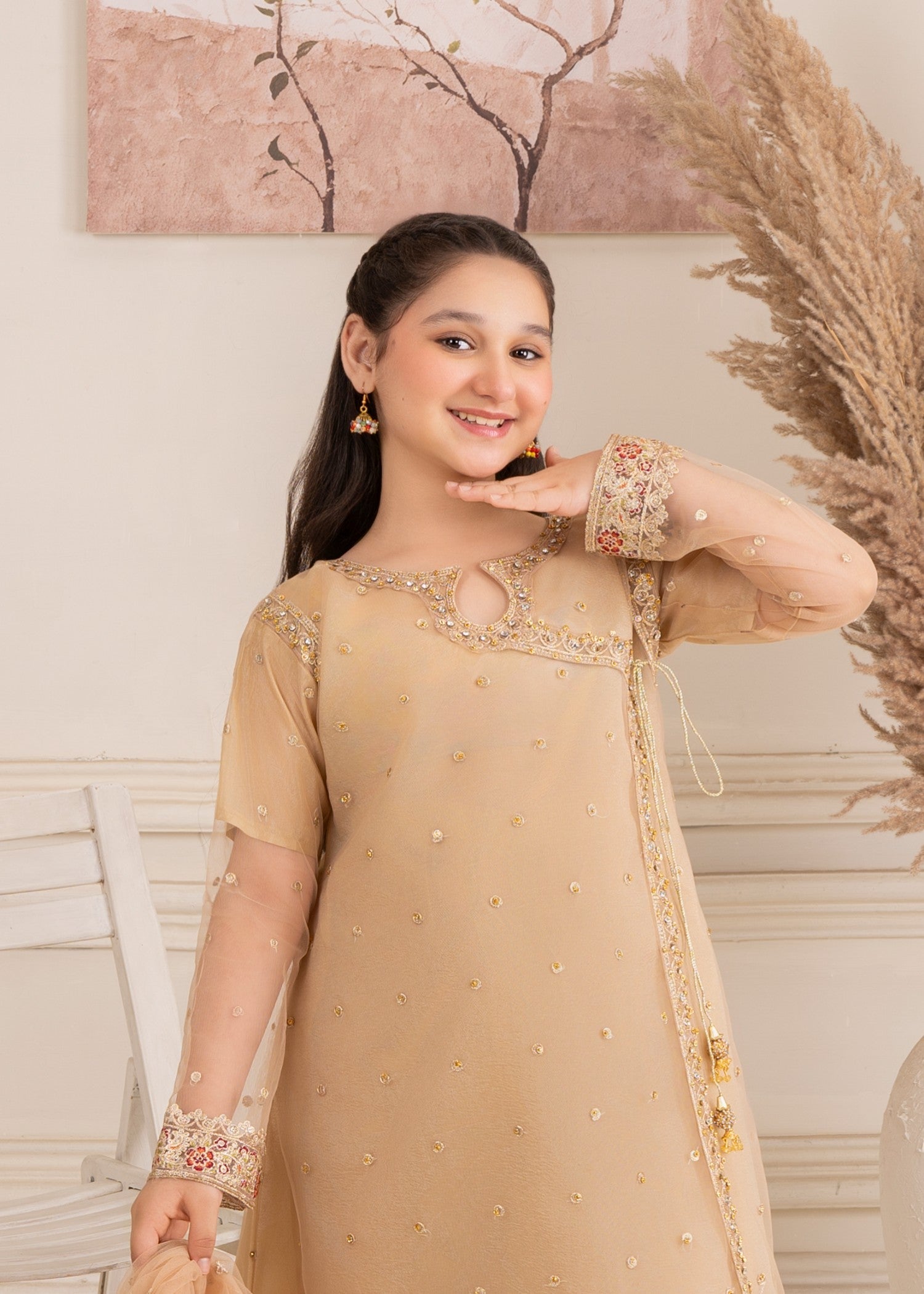 net Angrakha in Beige
