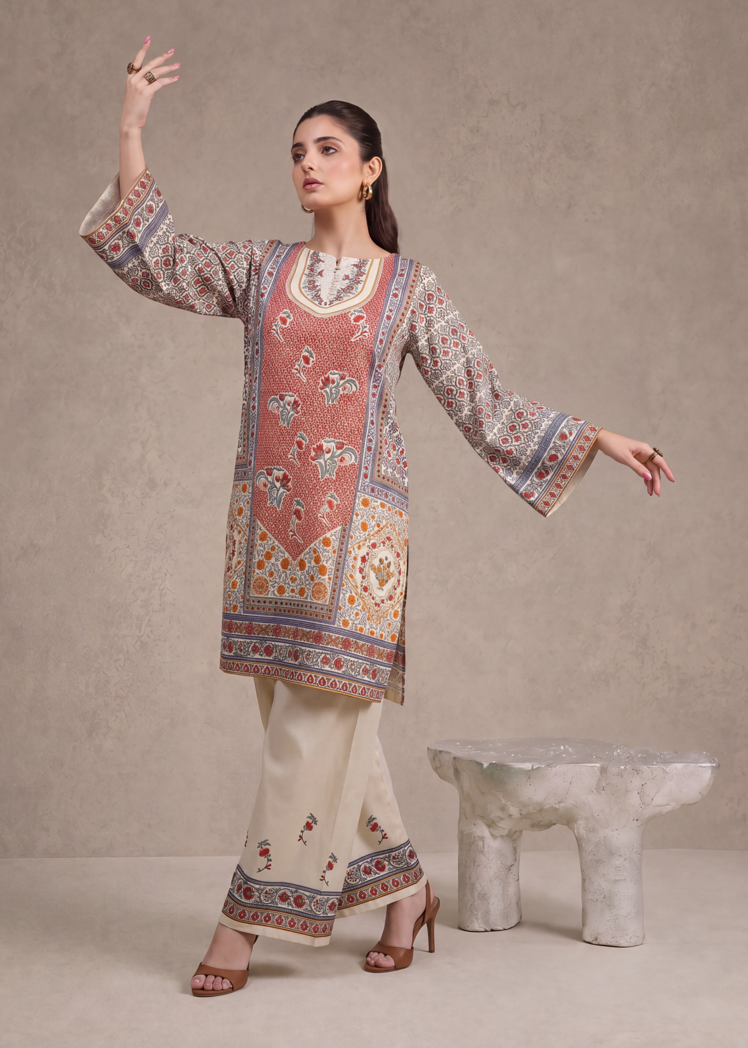 polyester crepe Co Ord Sets in Multi