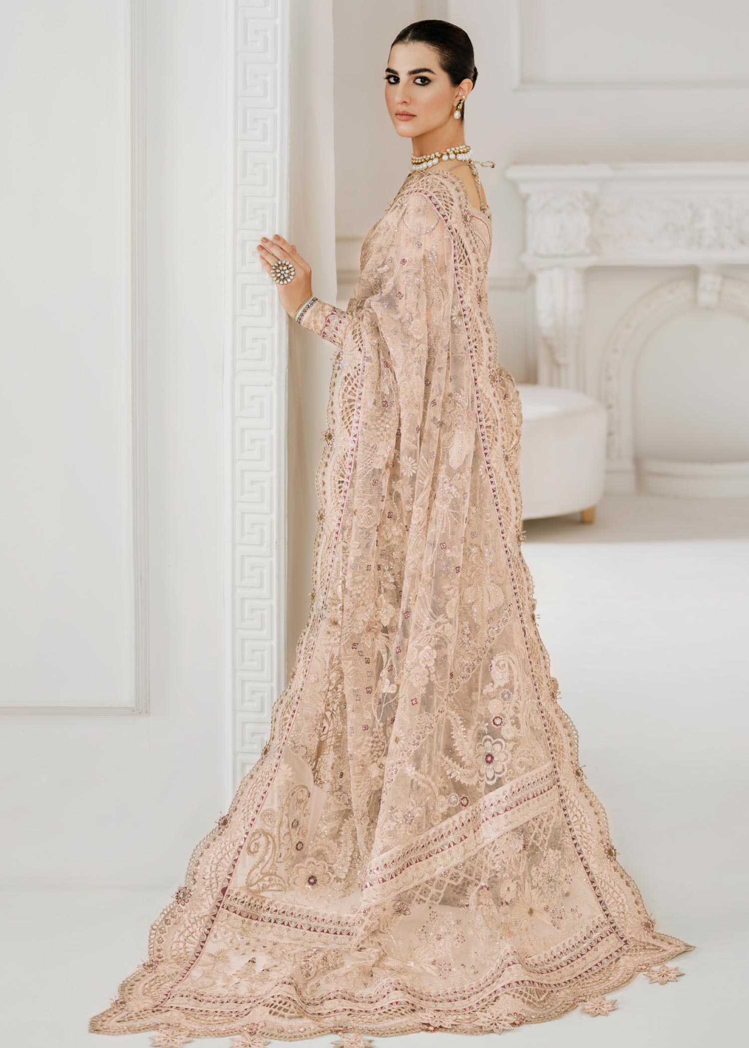 net Unstitched in Beige