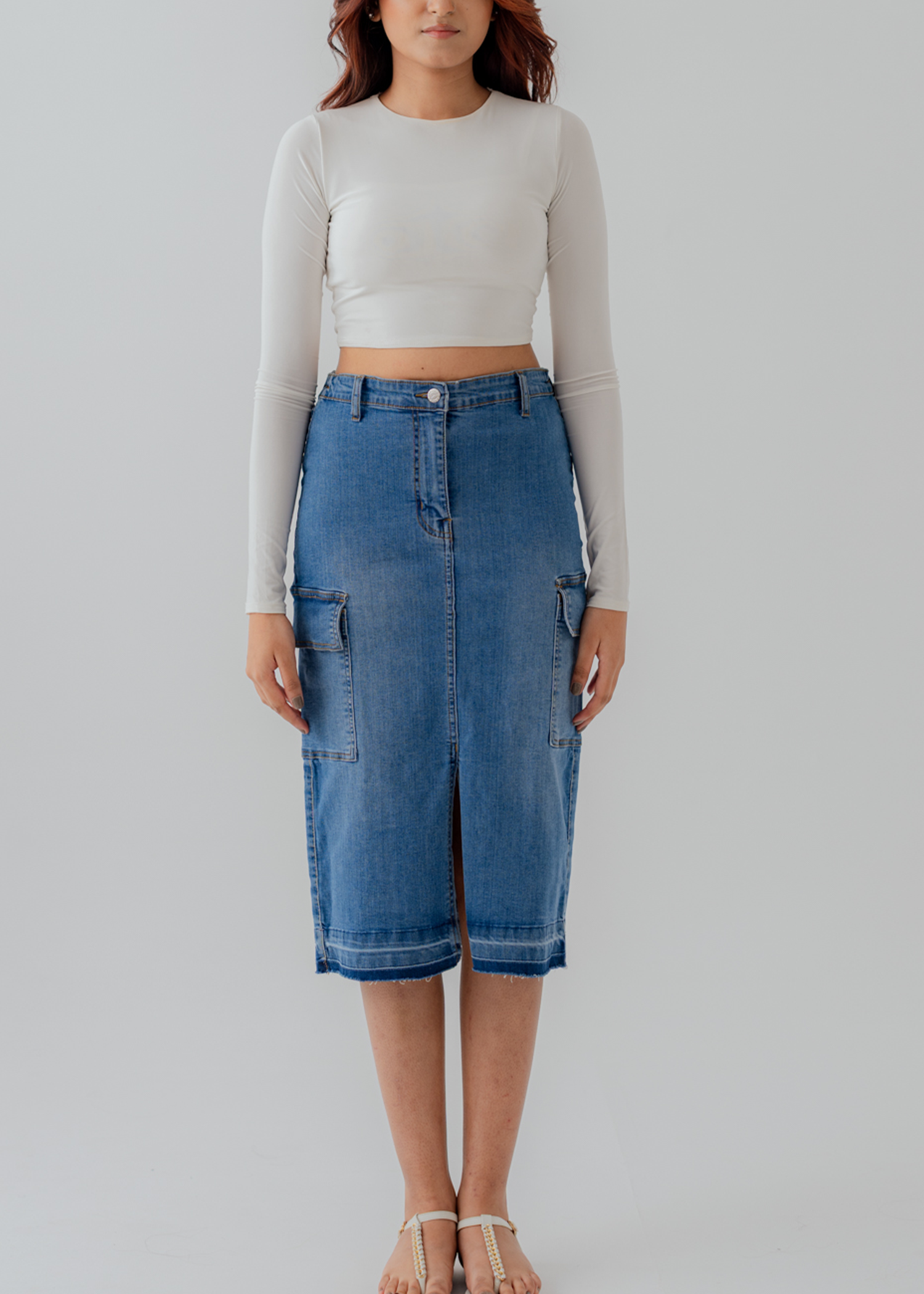 denim Skirt in Blue