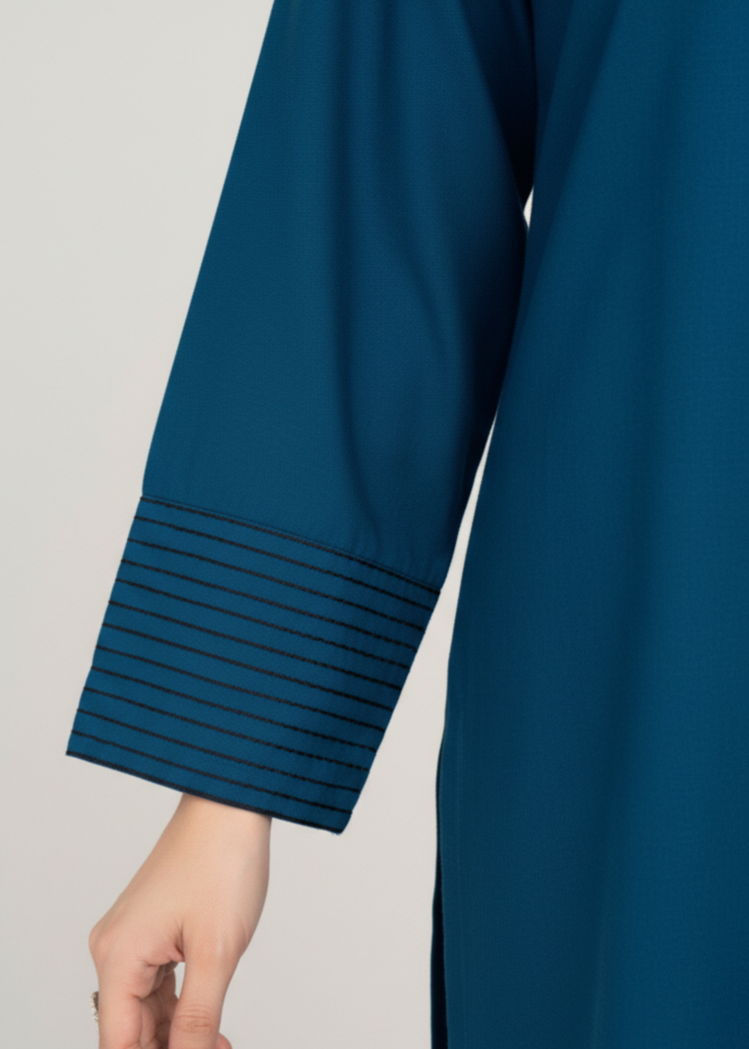 dhanak Kurta Set in Steel blue
