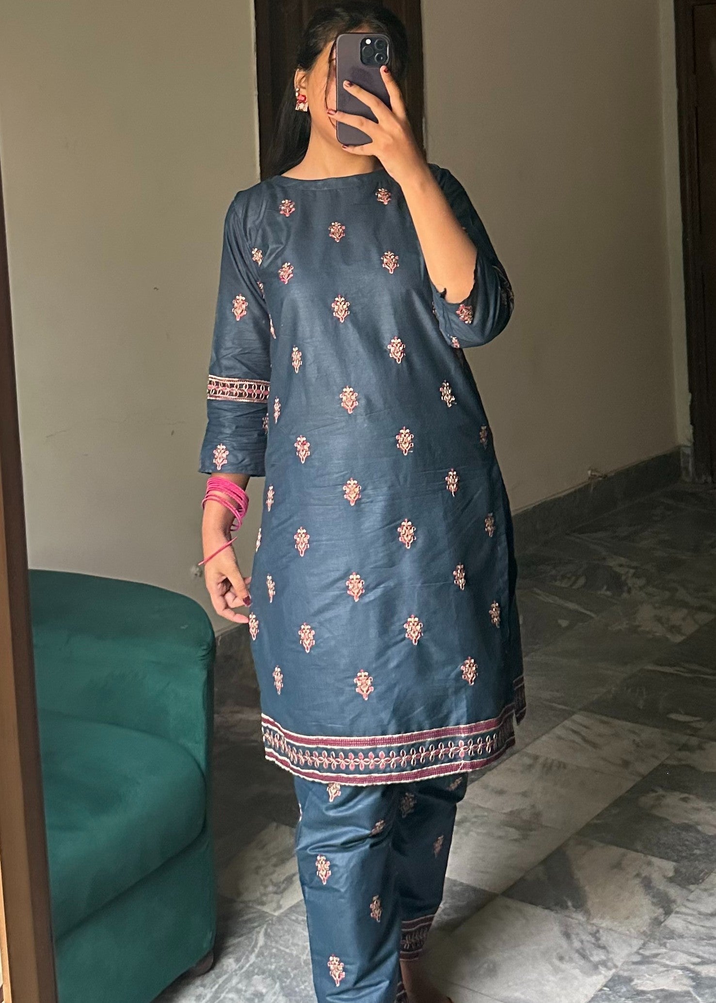 cotton Co Ord Sets in Teal