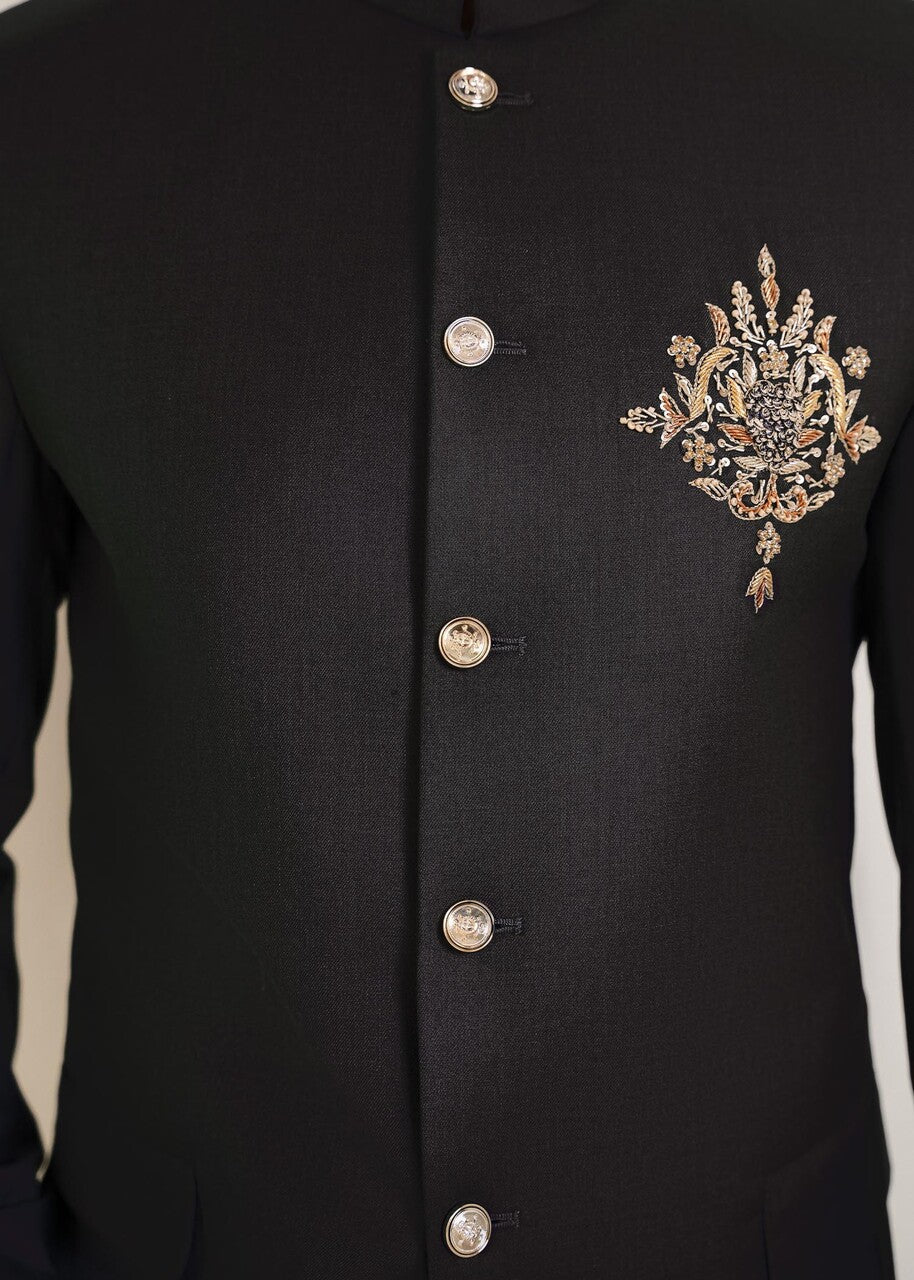 tropical Prince Coat in Black